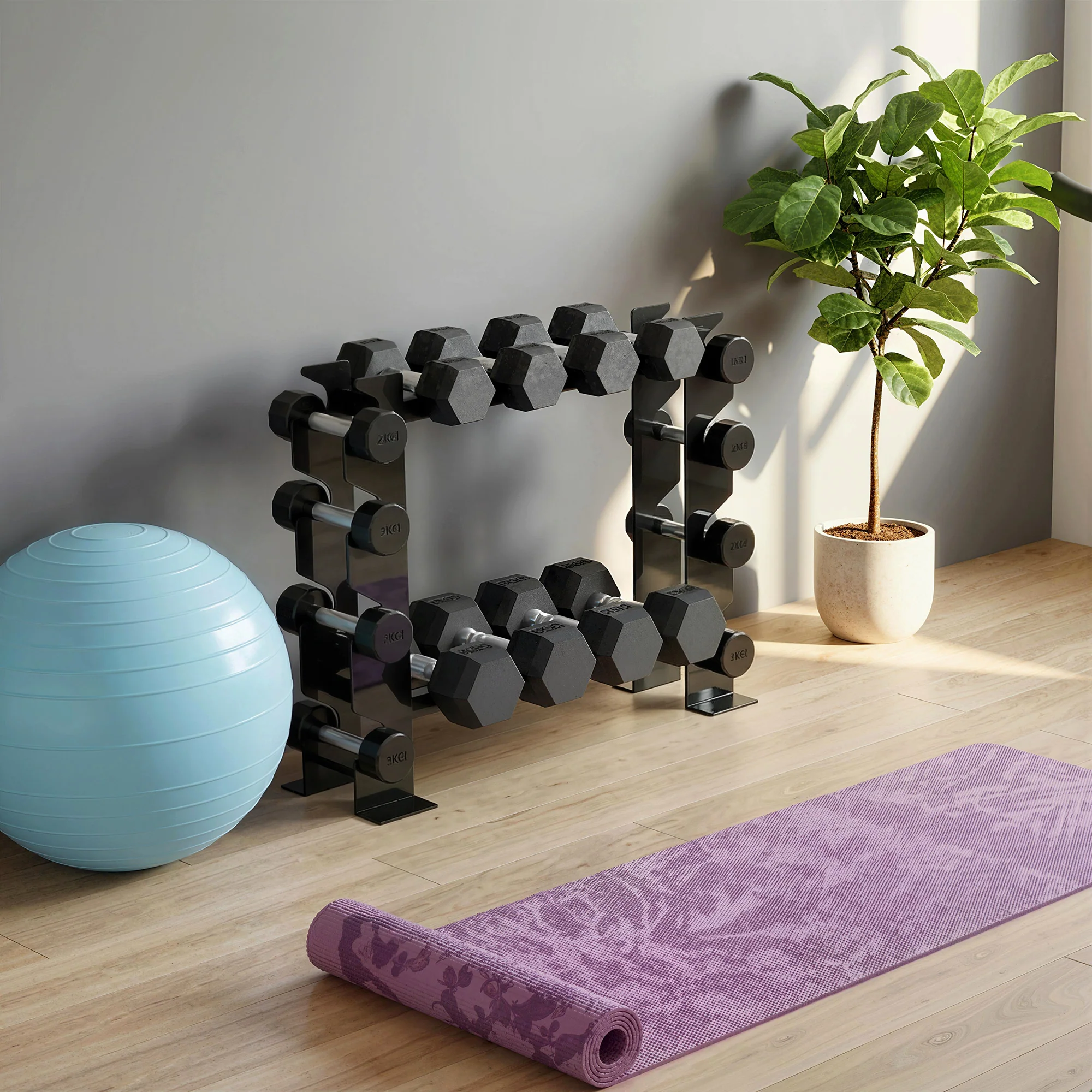 SPORTNOW 4-Tier Dumbbell Rack, Heavy-Duty Weight Rack For Dumbbells, Black - Image 9