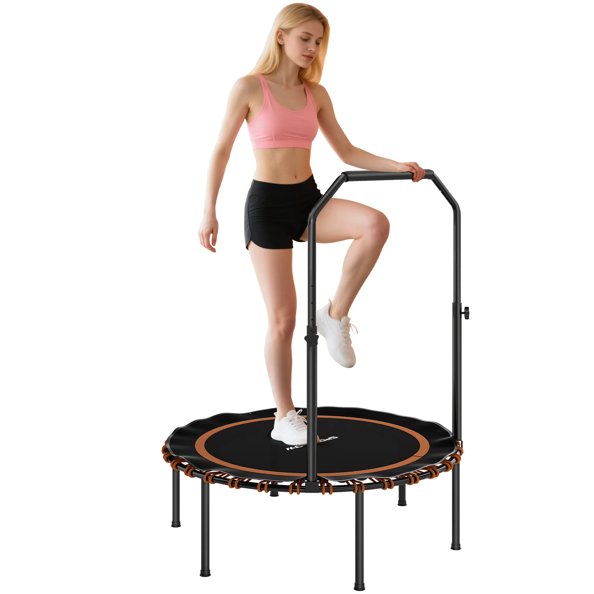SPORTNOW 40'' Foldable Fitness Trampoline Rebounder With Handle - Image 10