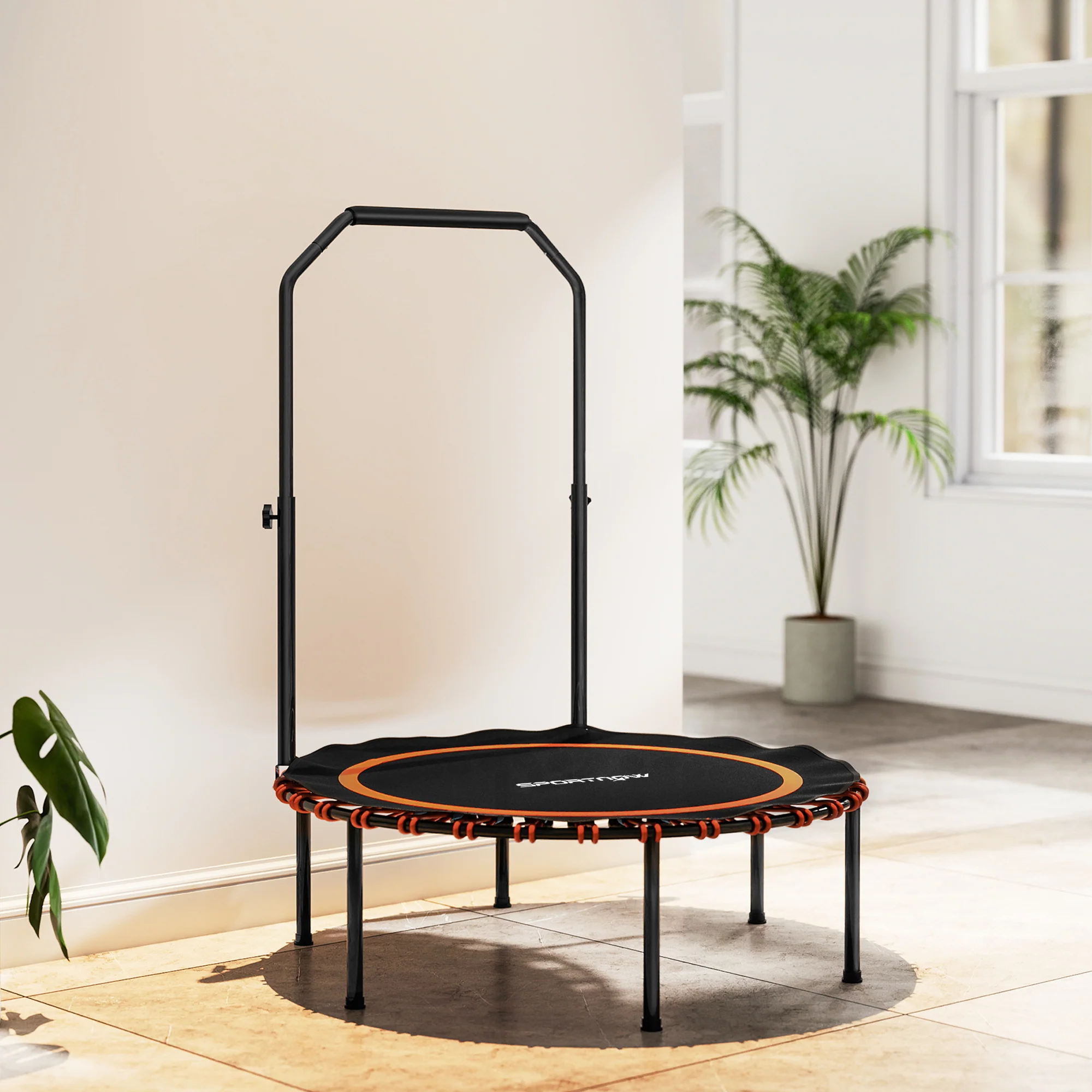 SPORTNOW 40'' Foldable Fitness Trampoline Rebounder With Handle - Image 17
