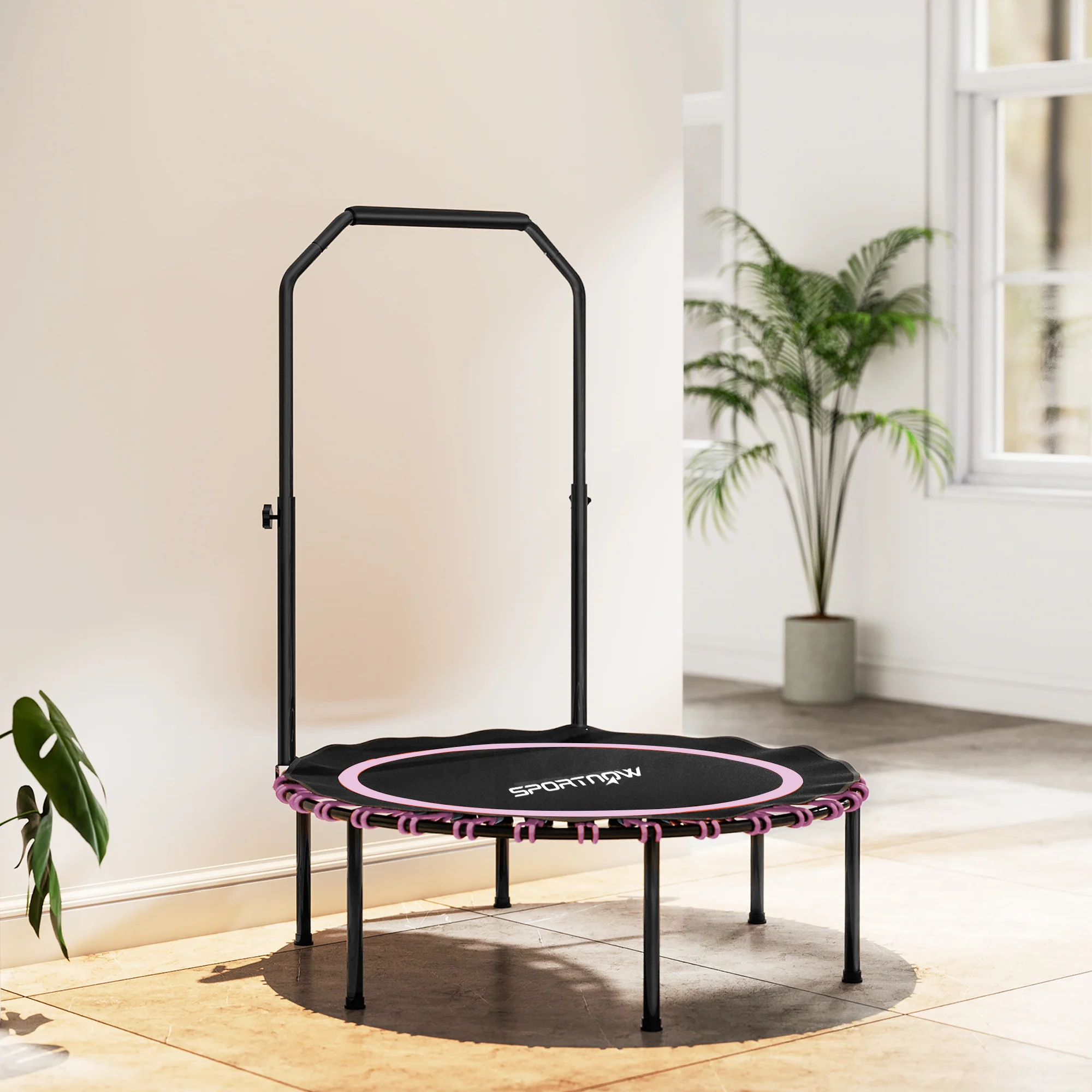 SPORTNOW 40'' Foldable Fitness Trampoline Rebounder With Handle - Image 26