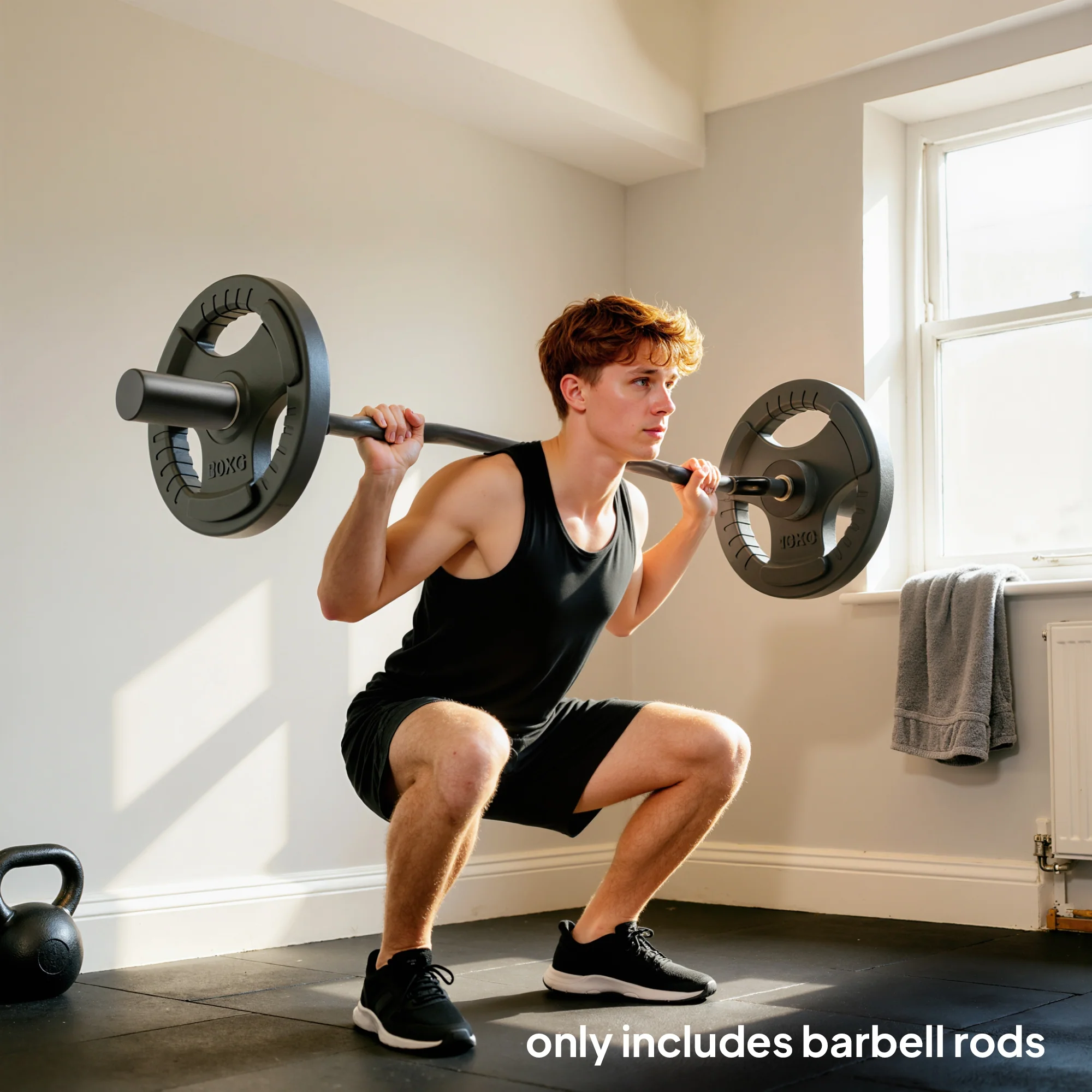 SPORTNOW 4ft Olympic EZ Curl Bar, Barbell Bar for 2" Weight Plates, Black - Image 2