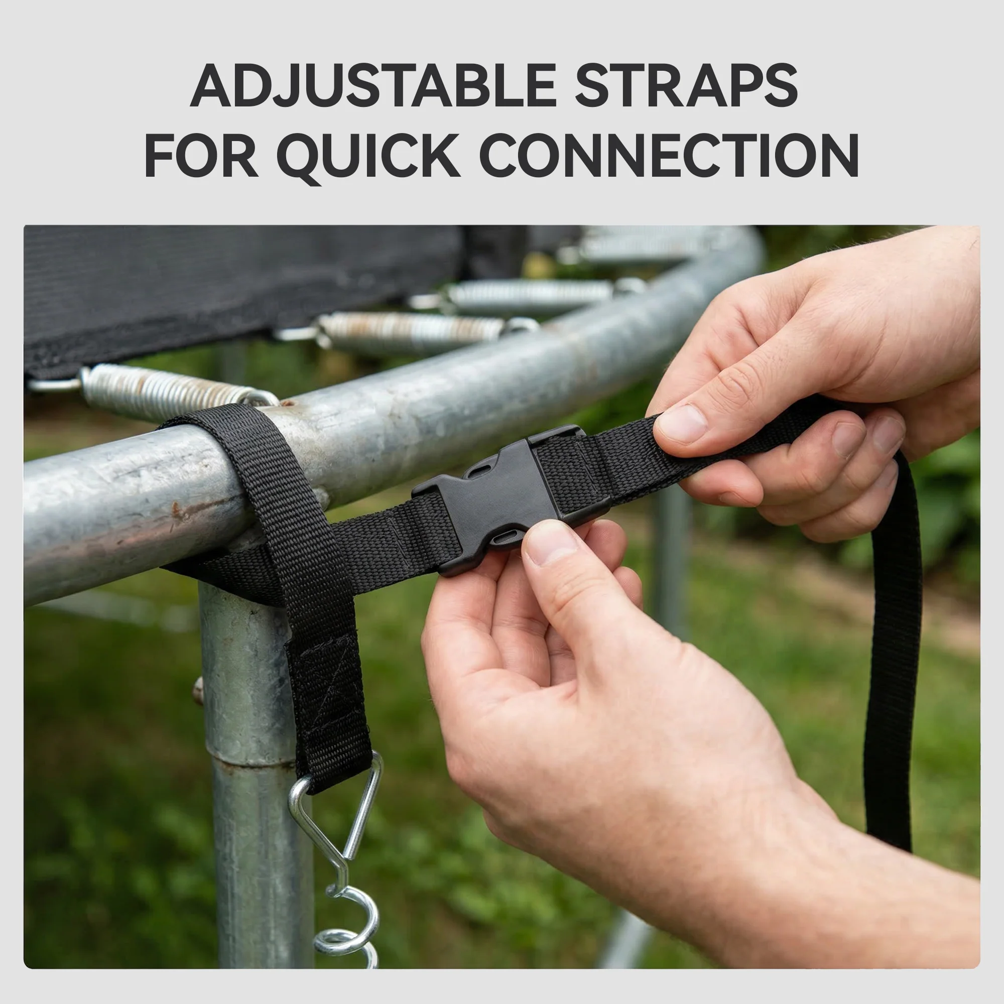 SPORTNOW 4Pcs Trampoline Anchor Kit, 32 cm Galvanised Trampoline Stakes - Image 7