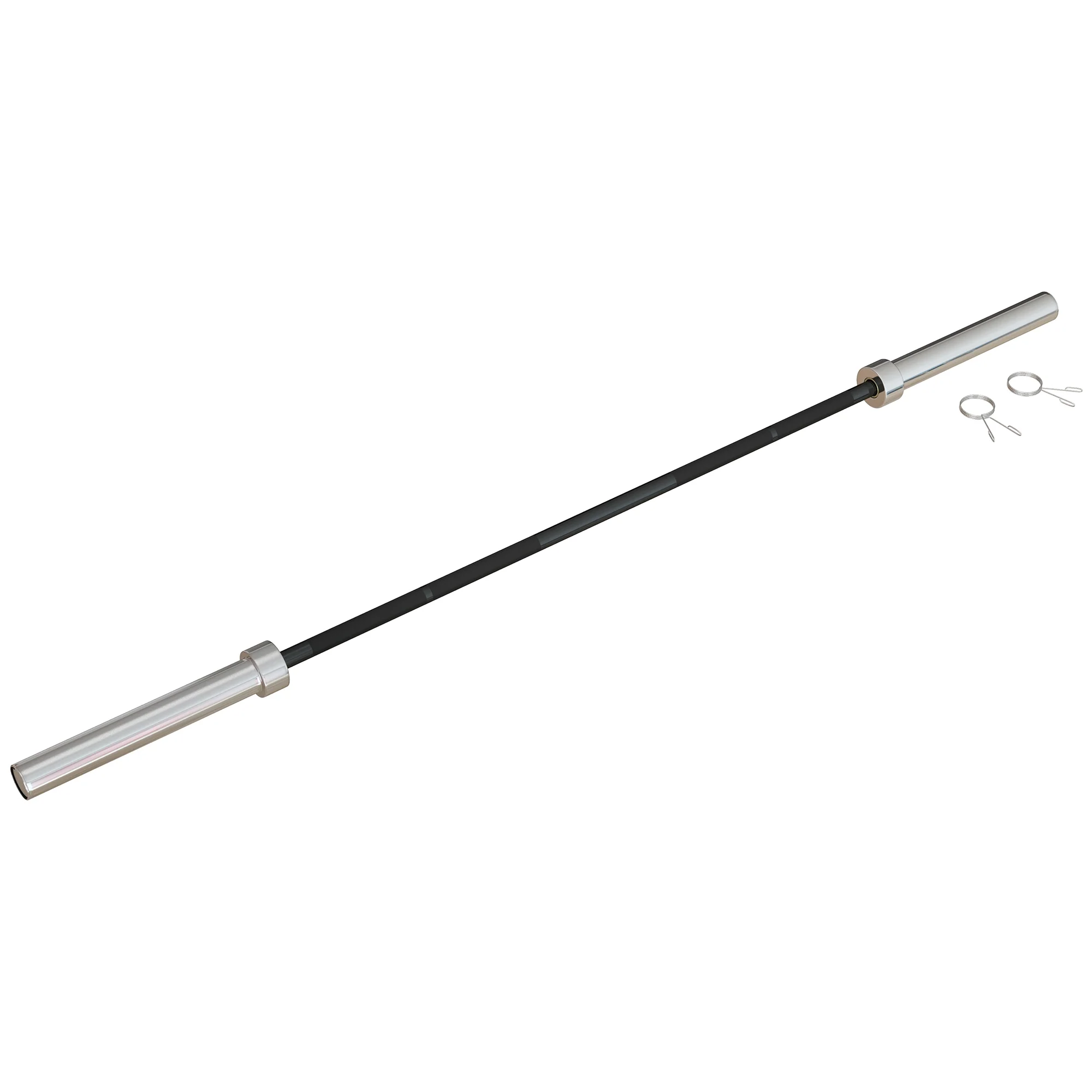 SPORTNOW 5cm Weight Lifting Bar, Barbell Bar With Spring Clips, 210cm, 20kg