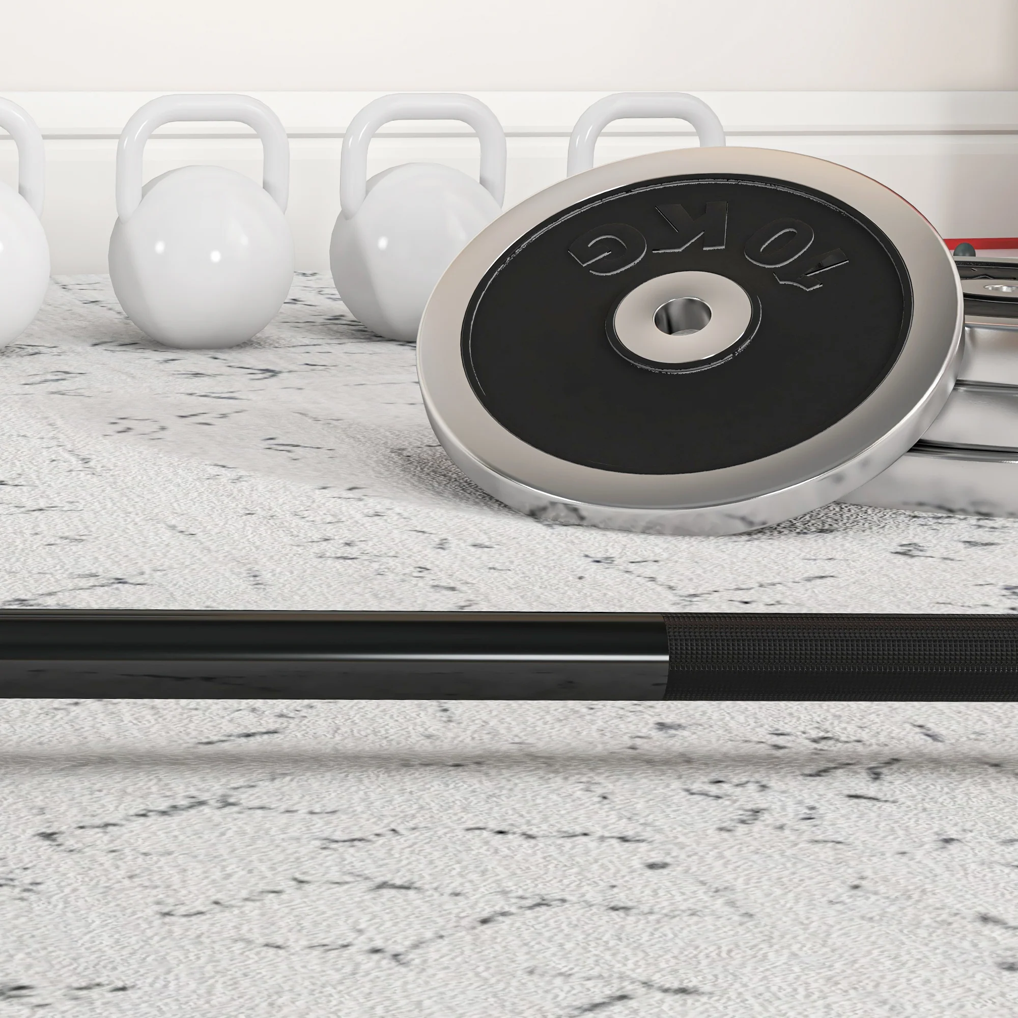 SPORTNOW 5cm Weight Lifting Bar, Barbell Bar With Spring Clips, 210cm, 20kg - Image 9