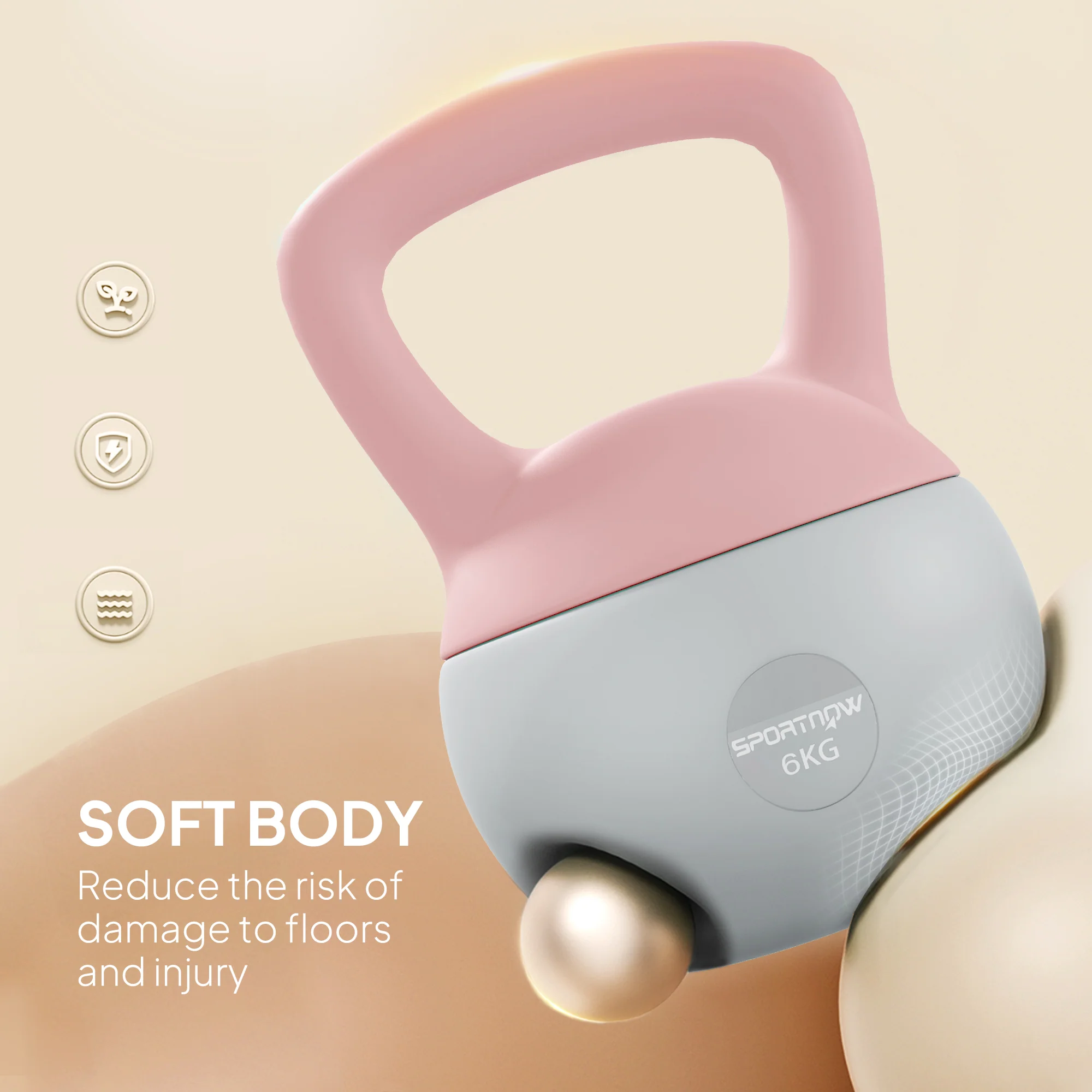 SPORTNOW 6KG Kettlebell W/ Soft Body, Non-Slip Handle - Image 12