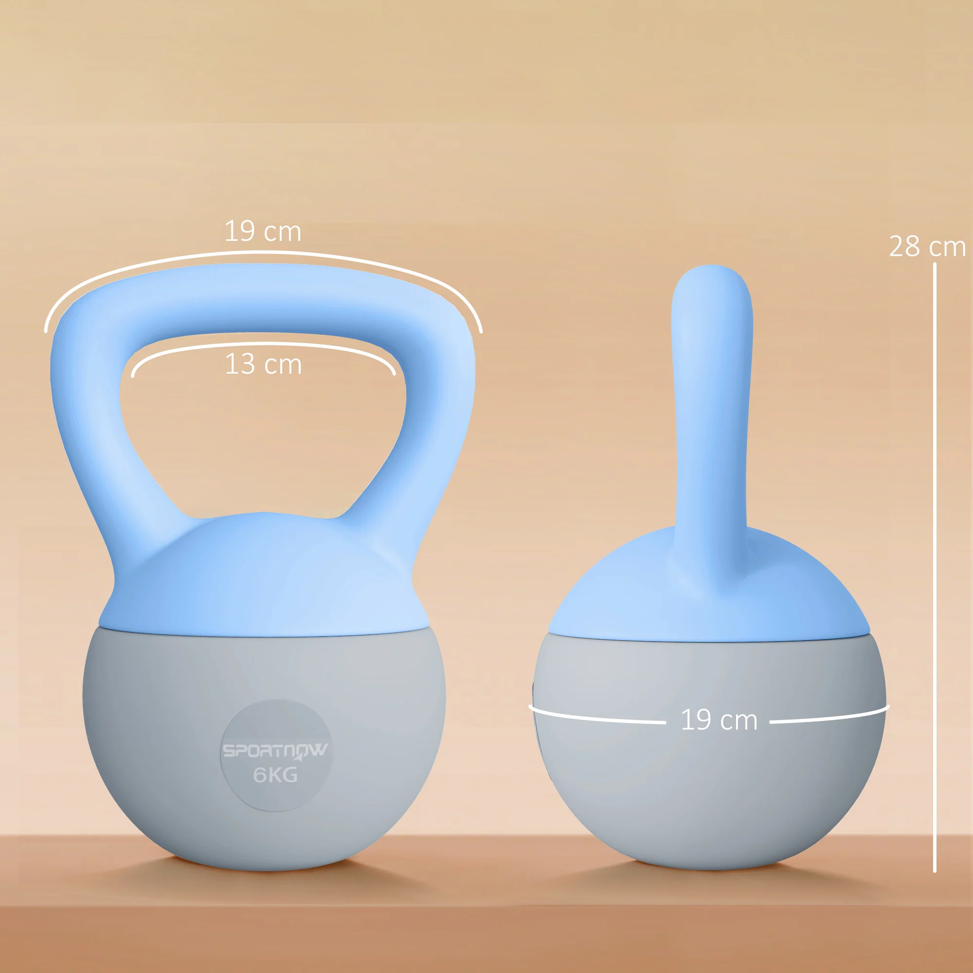 SPORTNOW 6KG Kettlebell W/ Soft Body, Non-Slip Handle - Image 5