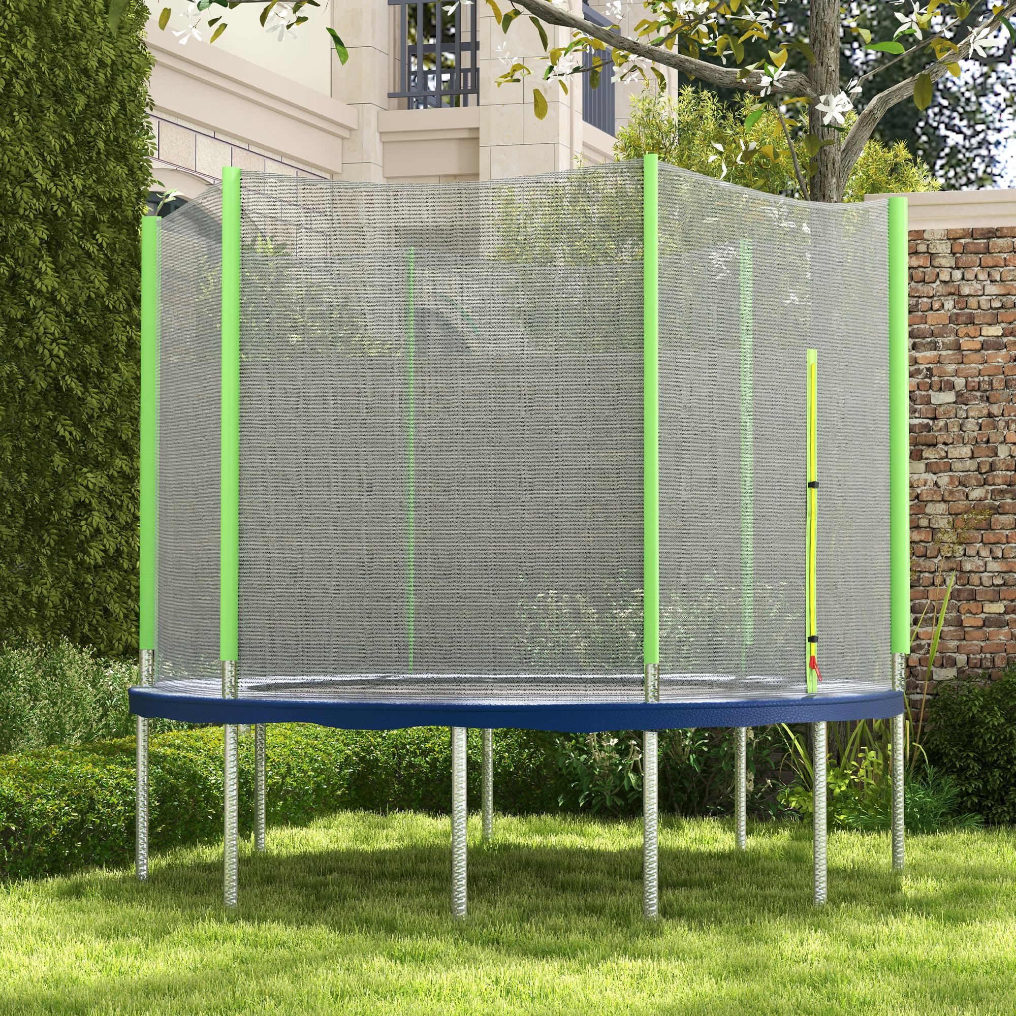 SPORTNOW 8ft Trampoline Net Replacement Safety Net With Zipped Door - Image 11