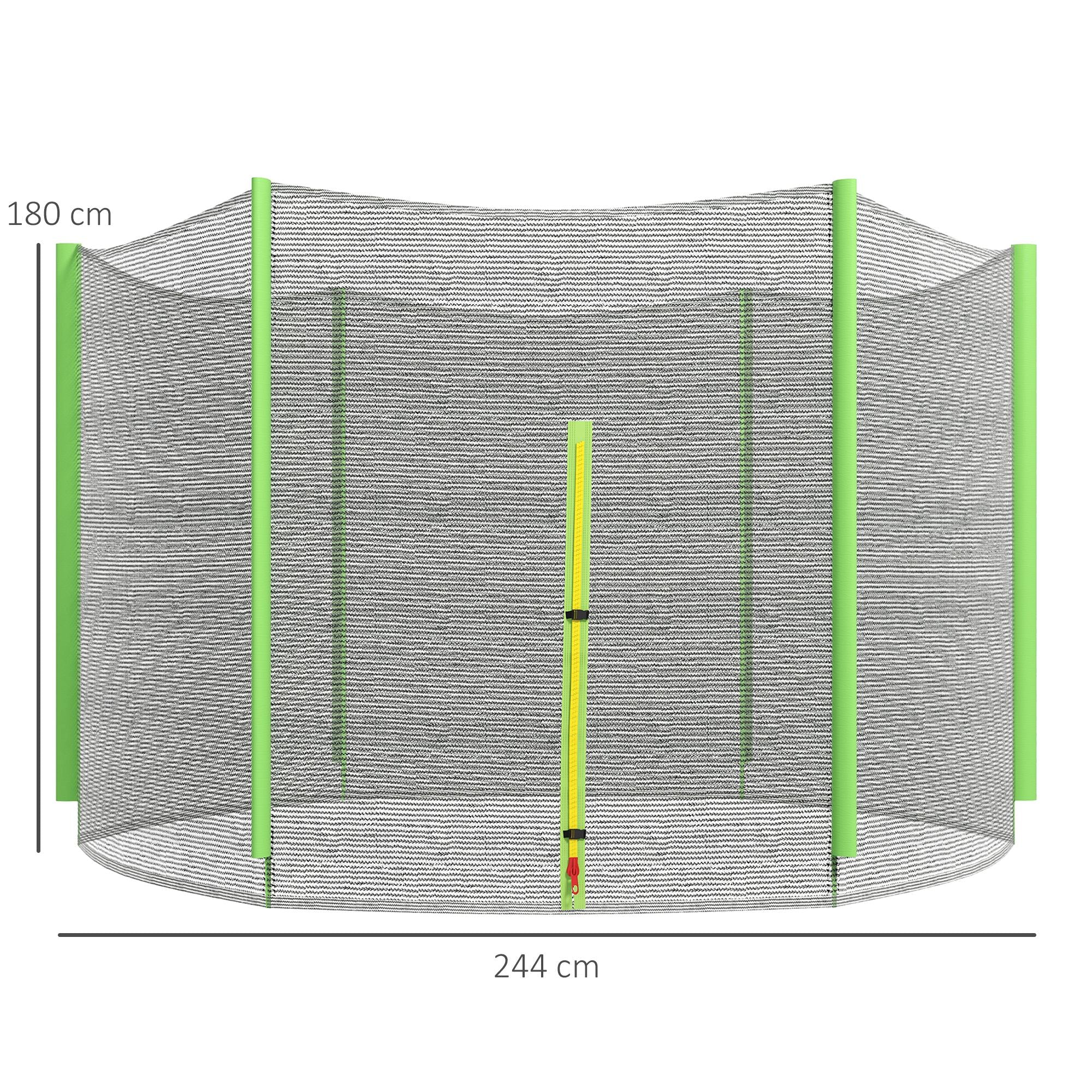 SPORTNOW 8ft Trampoline Net Replacement Safety Net With Zipped Door - Image 14