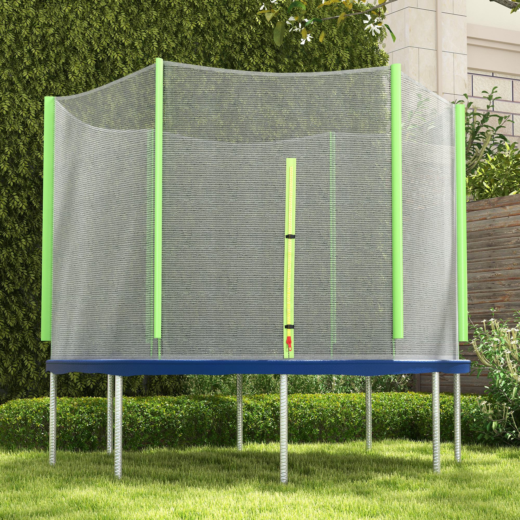 SPORTNOW 8ft Trampoline Net Replacement Safety Net With Zipped Door - Image 17