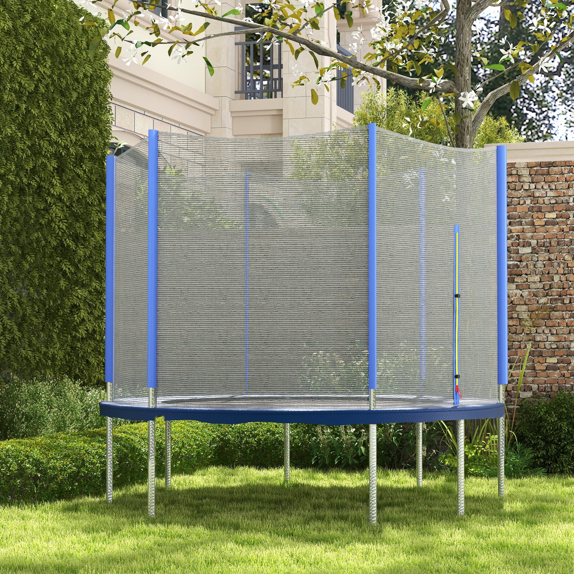 SPORTNOW 8ft Trampoline Net Replacement Safety Net With Zipped Door - Image 2
