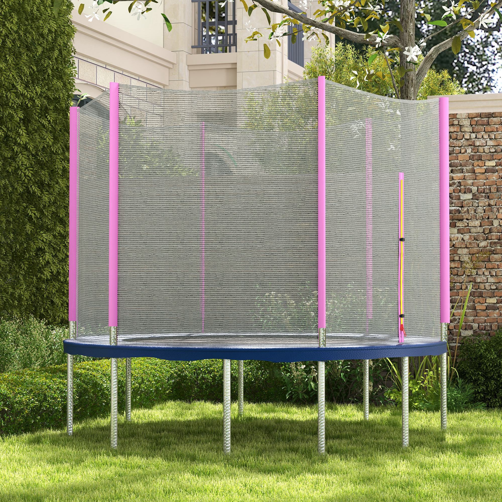 SPORTNOW 8ft Trampoline Net Replacement Safety Net With Zipped Door - Image 20