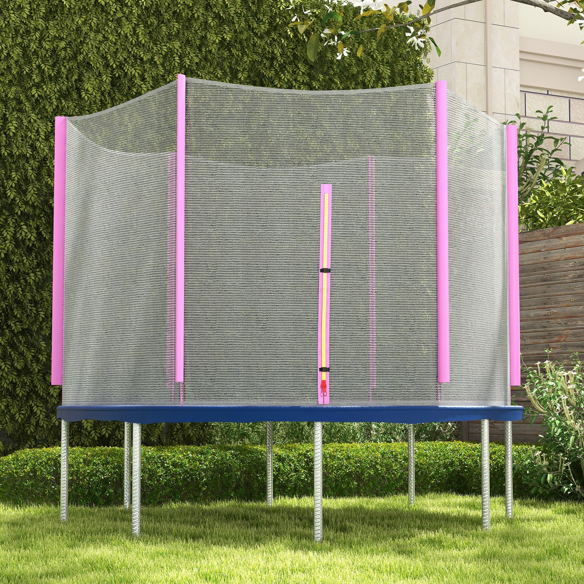 SPORTNOW 8ft Trampoline Net Replacement Safety Net With Zipped Door - Image 25