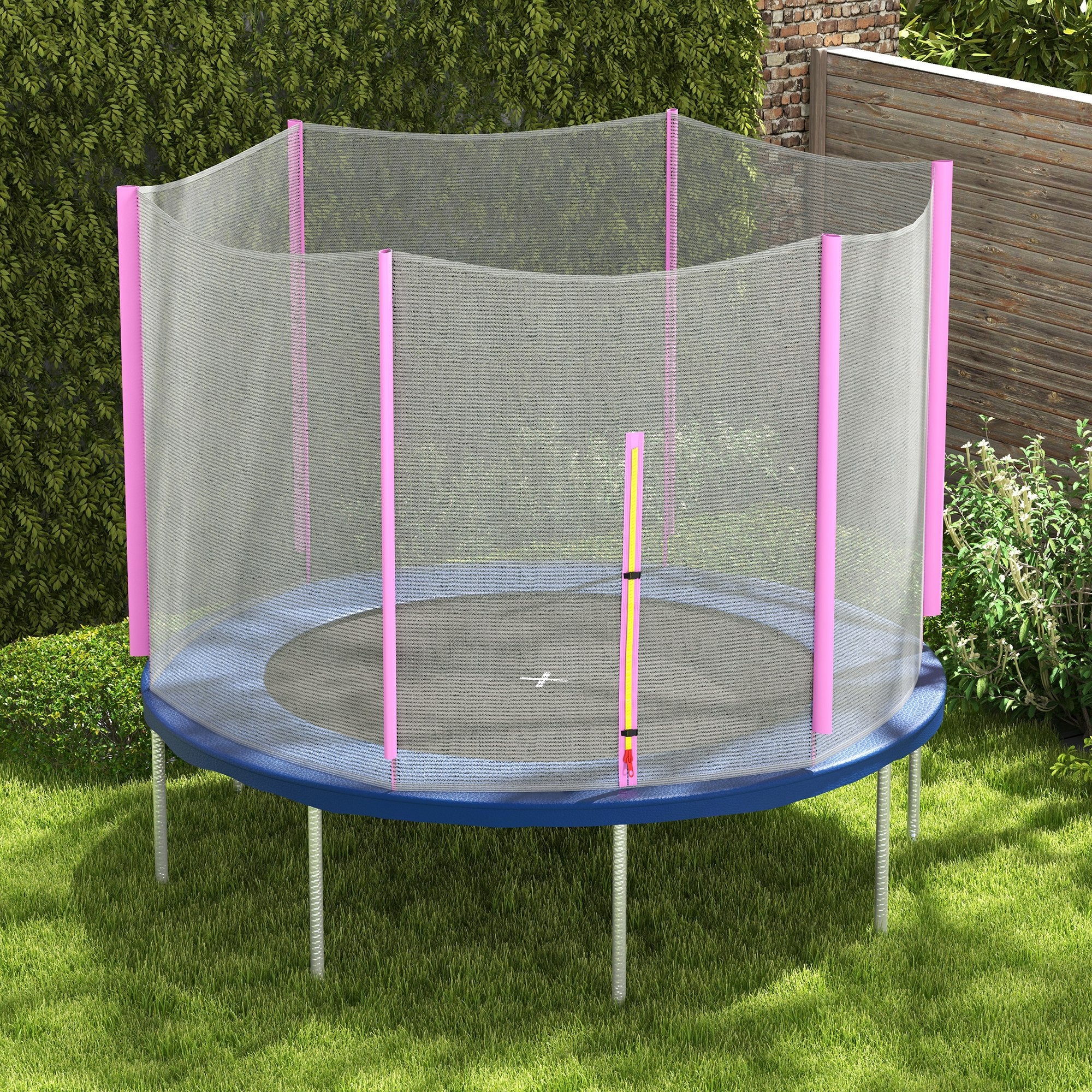 SPORTNOW 8ft Trampoline Net Replacement Safety Net With Zipped Door - Image 26