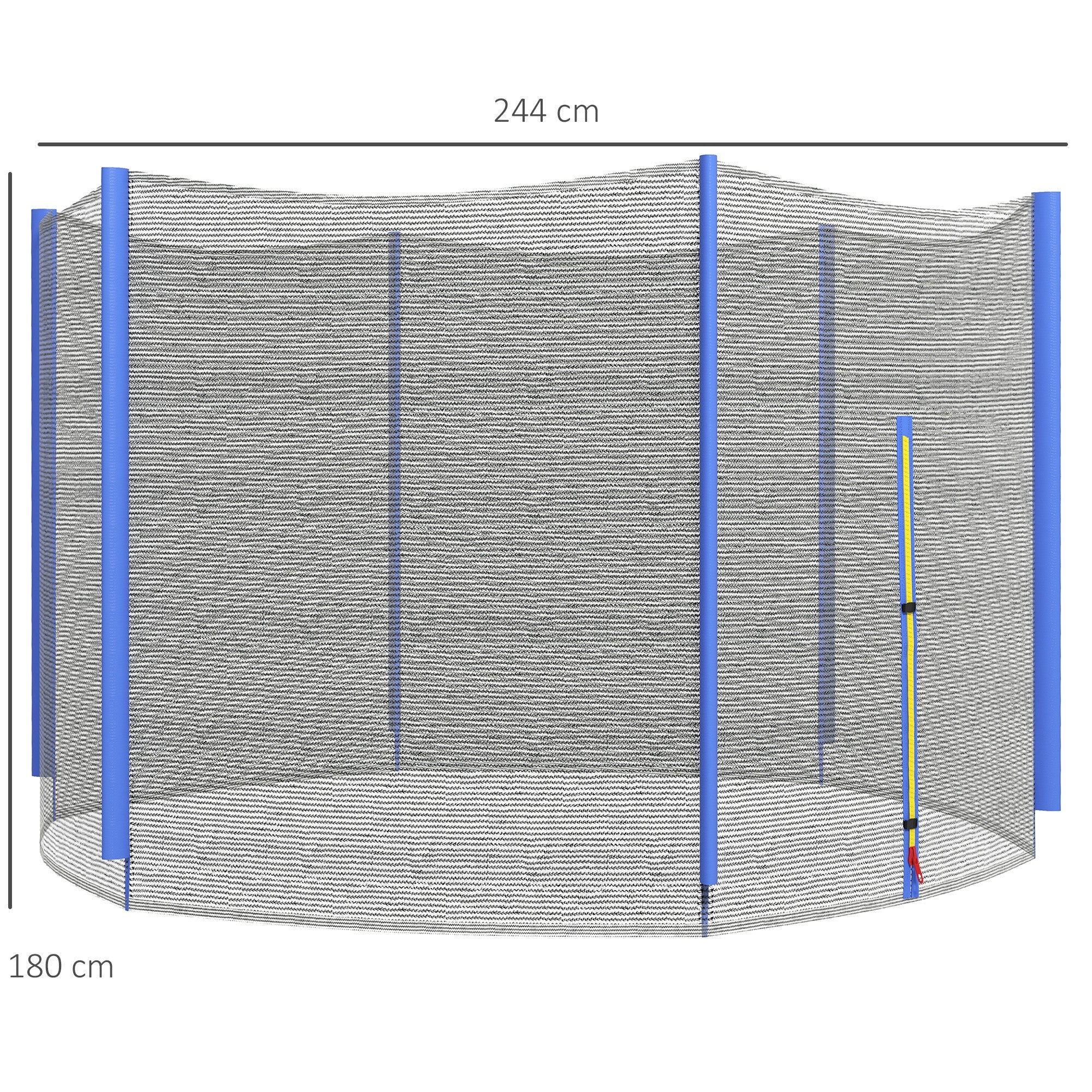 SPORTNOW 8ft Trampoline Net Replacement Safety Net With Zipped Door - Image 5