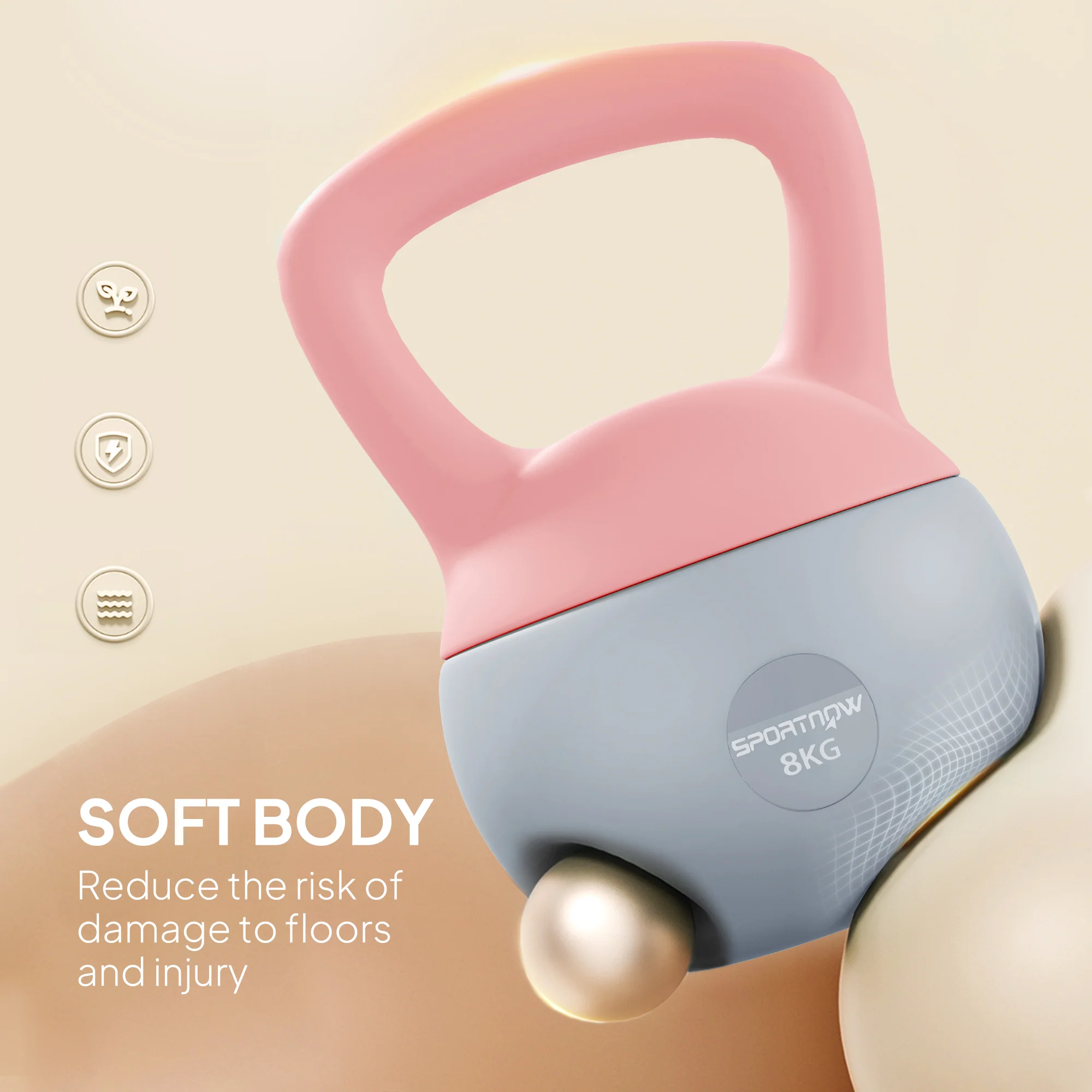 SPORTNOW 8KG Kettlebell W/ Soft Body, Non-Slip Handle - Image 12