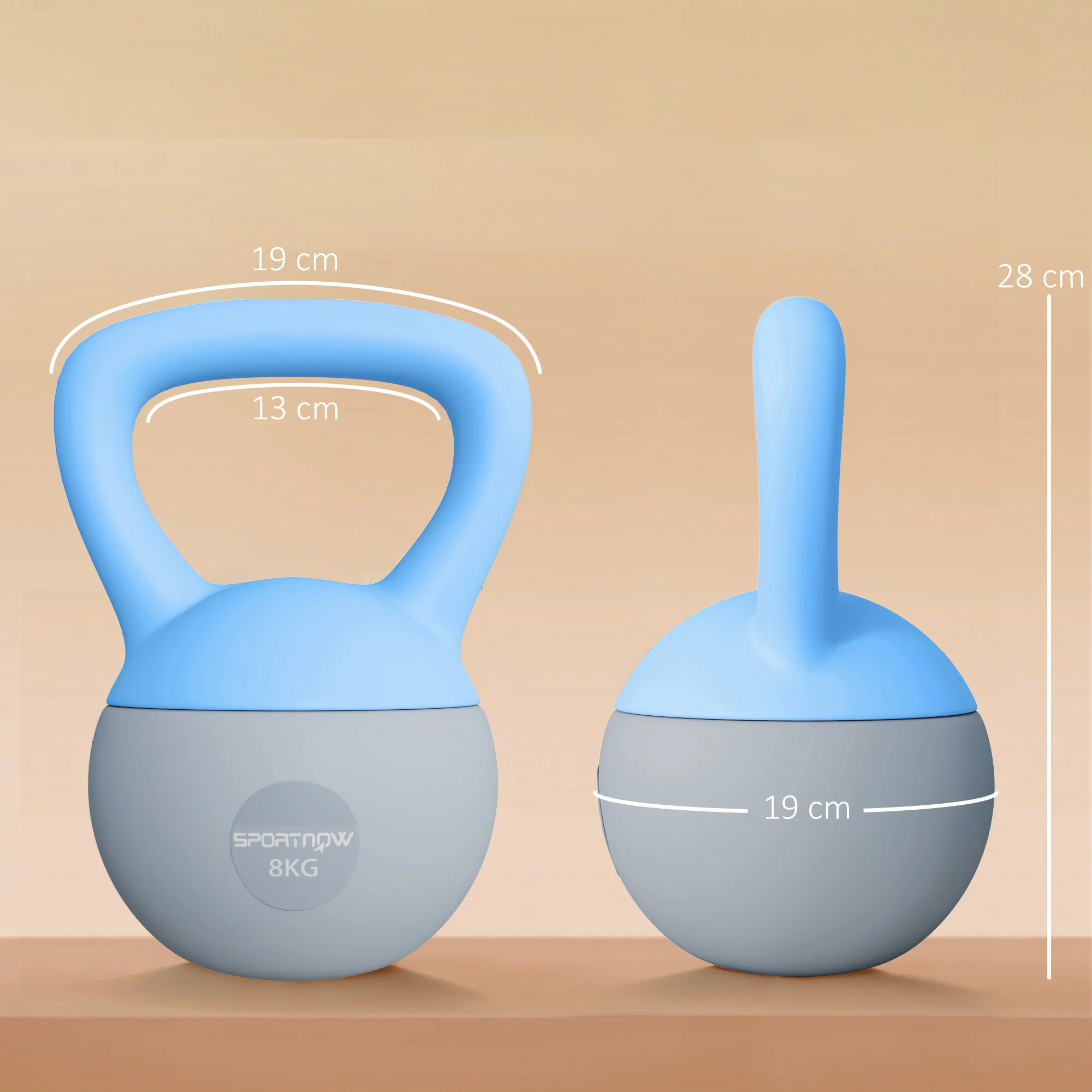 SPORTNOW 8KG Kettlebell W/ Soft Body, Non-Slip Handle - Image 5