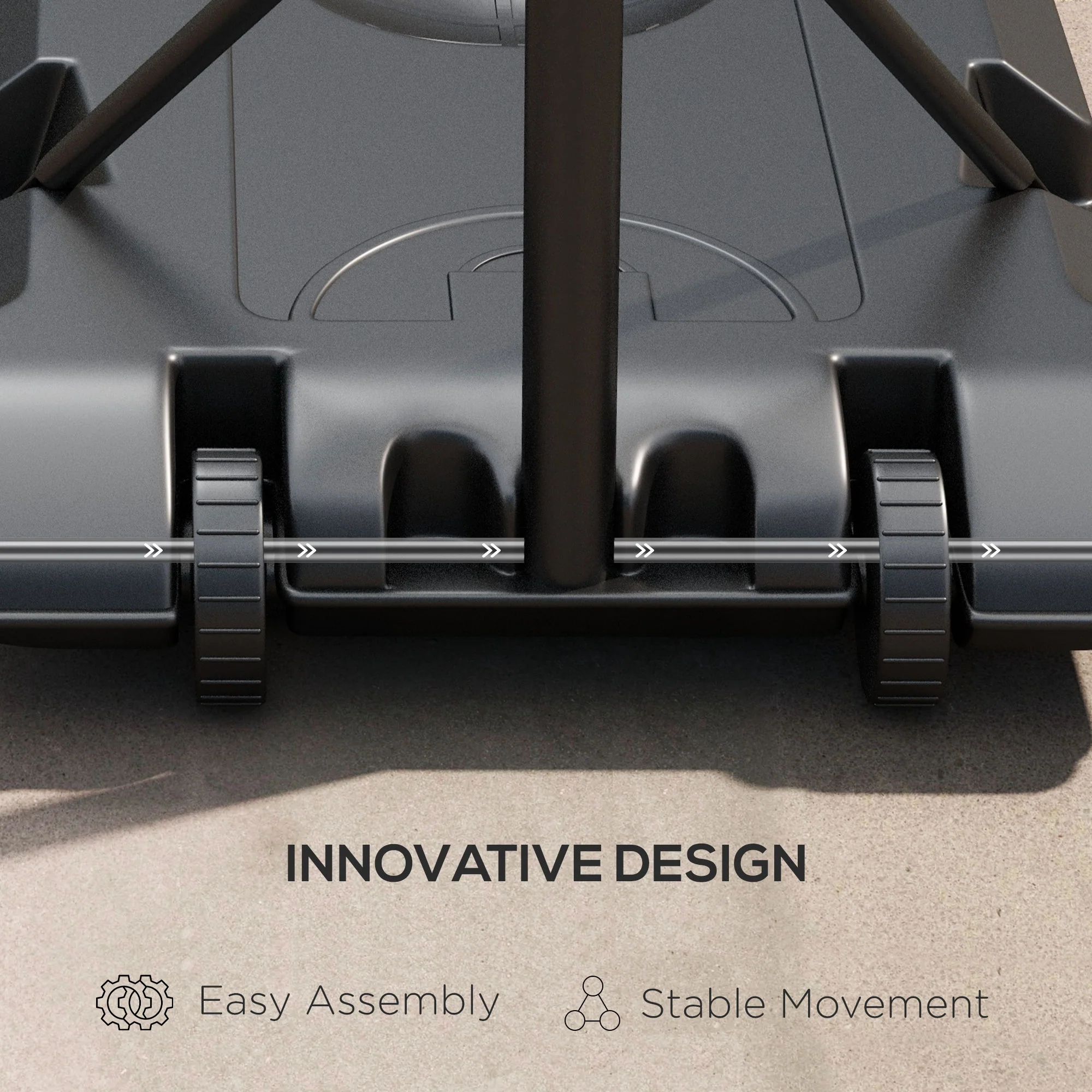 SPORTNOW Adjustable Basketball Stand Net Set System with Wheels, 179-209cm - Image 7