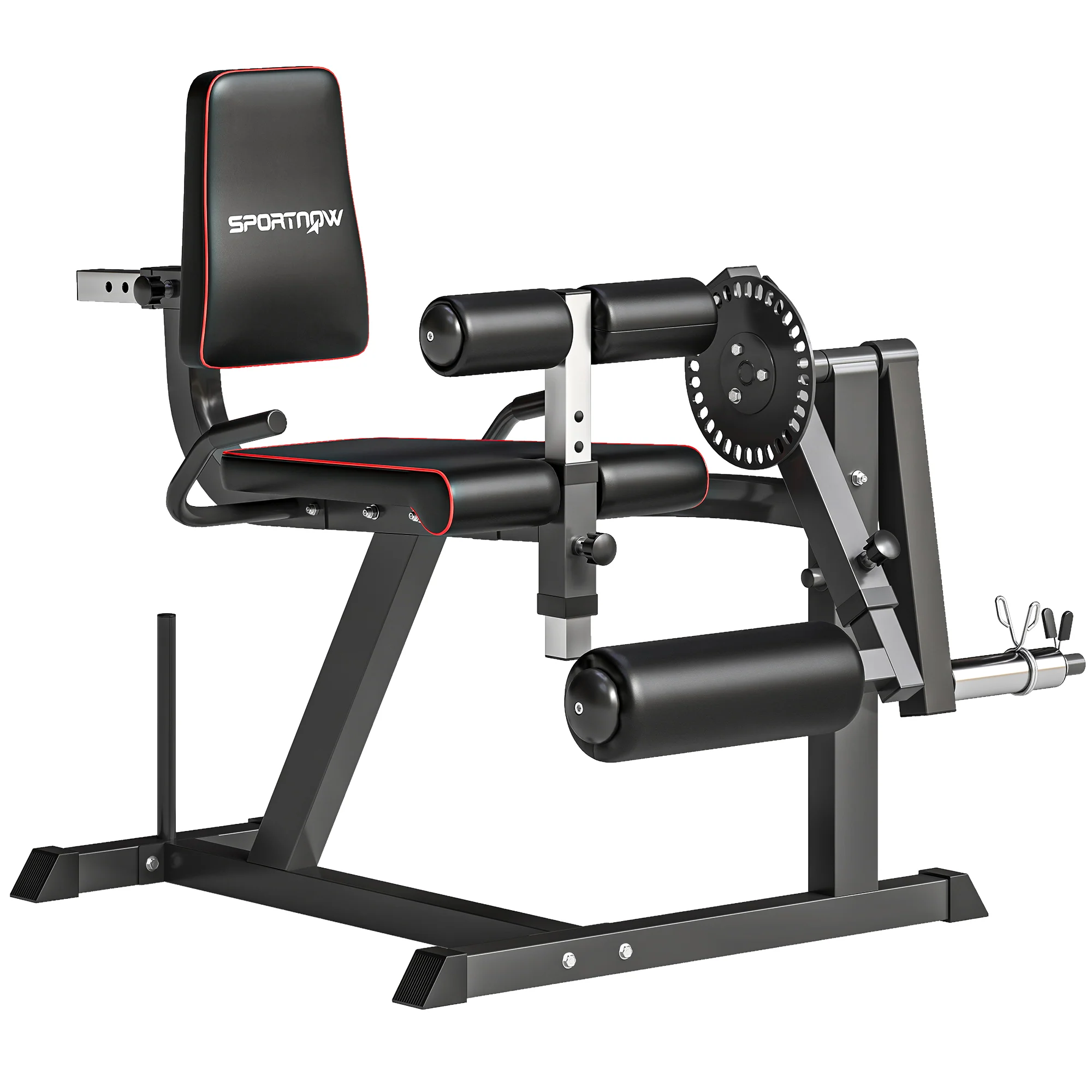 SPORTNOW Adjustable Calf Raise Machine for Leg Extension and Curl Machine