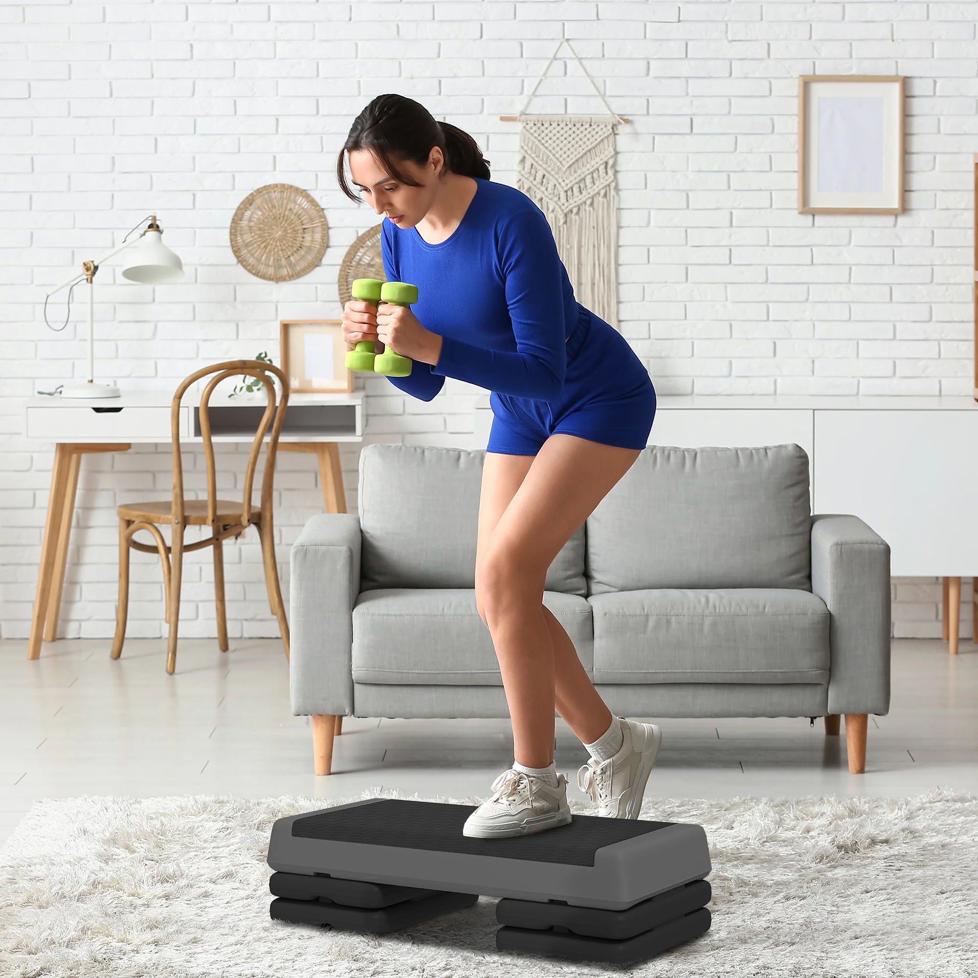 SPORTNOW Aerobic Step, 10.5/15.5/20.5cm Exercise Stepper For Home - Image 11