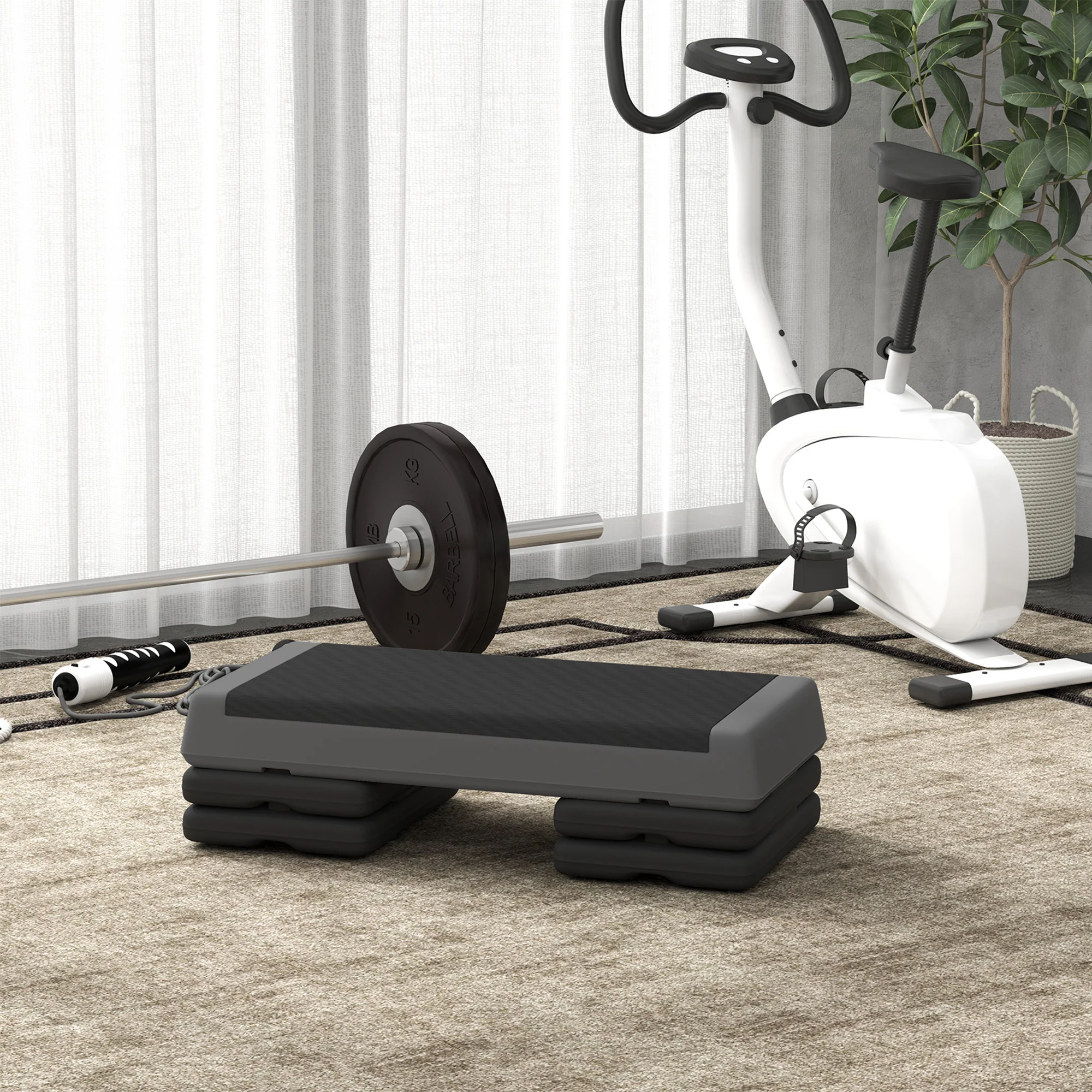 SPORTNOW Aerobic Step, 10.5/15.5/20.5cm Exercise Stepper For Home - Image 16