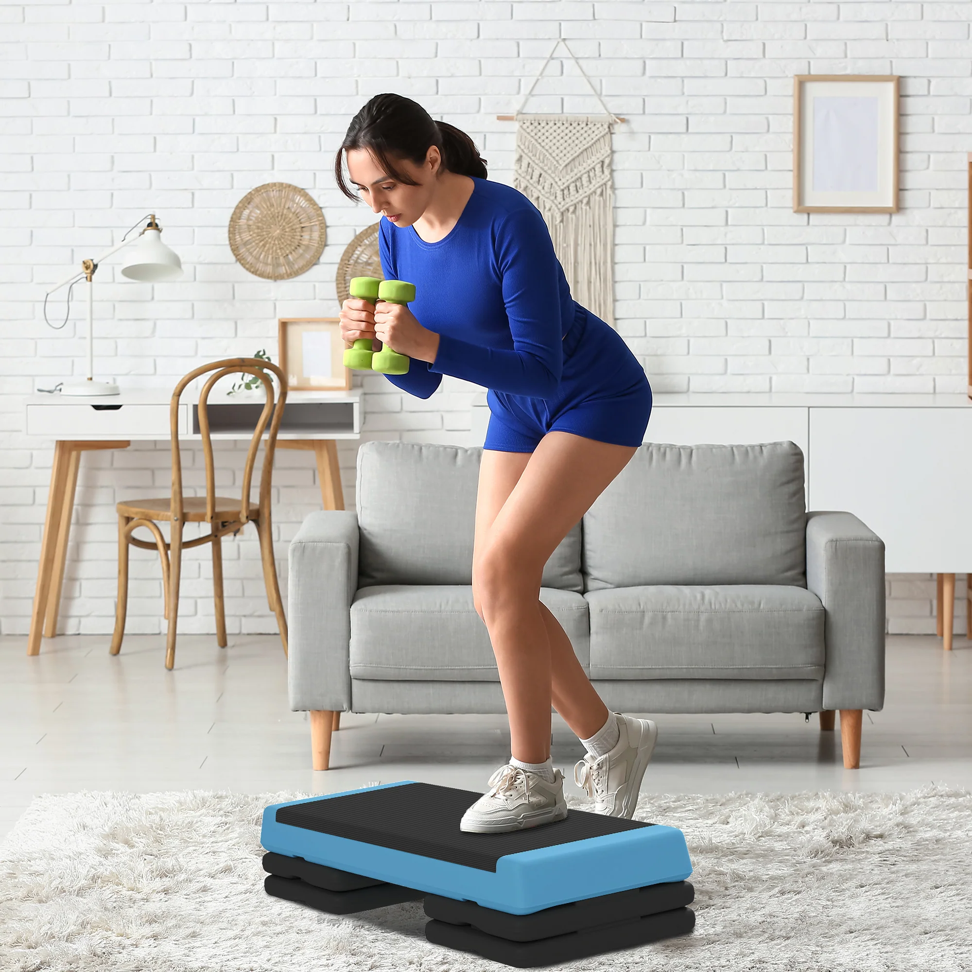 SPORTNOW Aerobic Step, 10.5/15.5/20.5cm Exercise Stepper For Home - Image 20