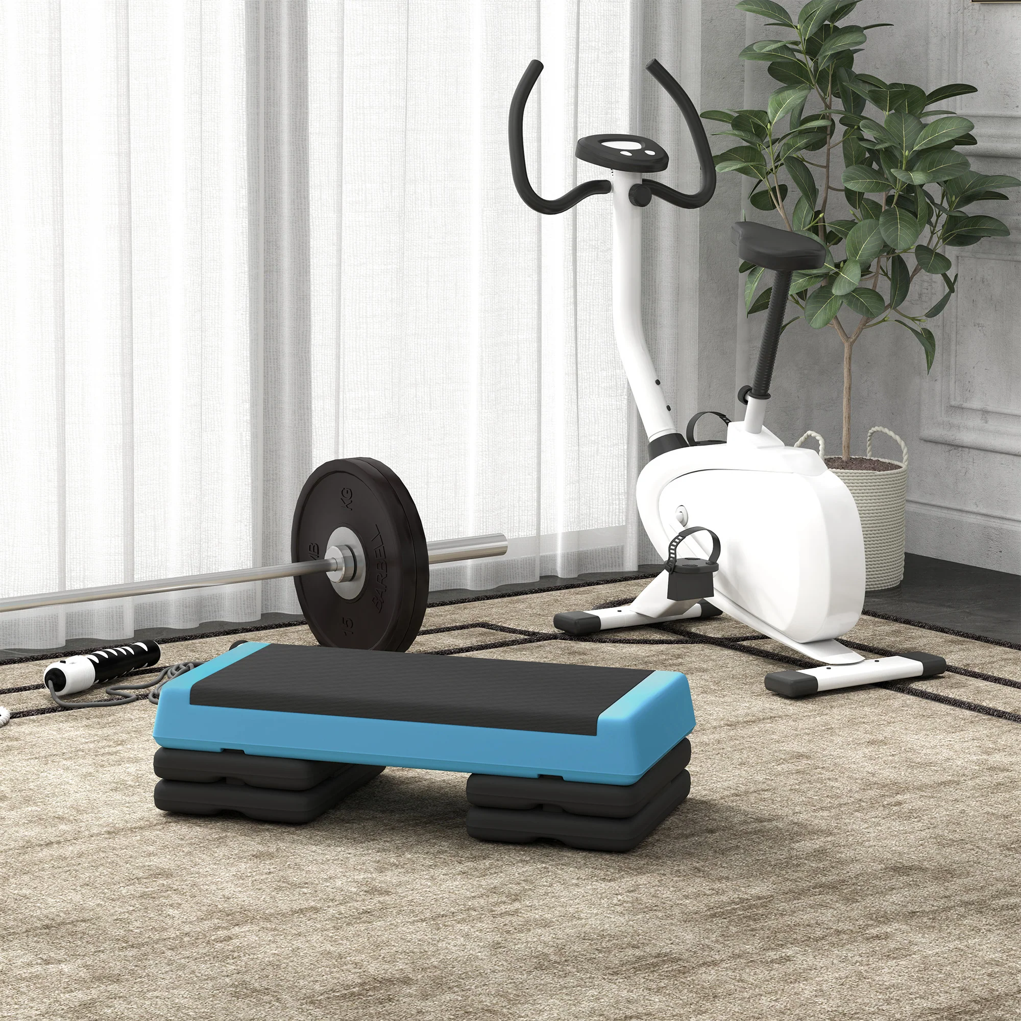 SPORTNOW Aerobic Step, 10.5/15.5/20.5cm Exercise Stepper For Home - Image 25