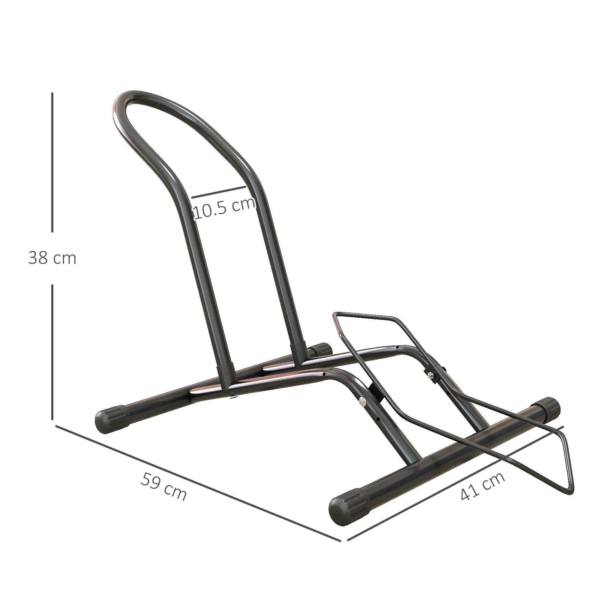SPORTNOW Bike Stand Bicycle Storage Rack for Indoor Garages Flat Use - Image 5