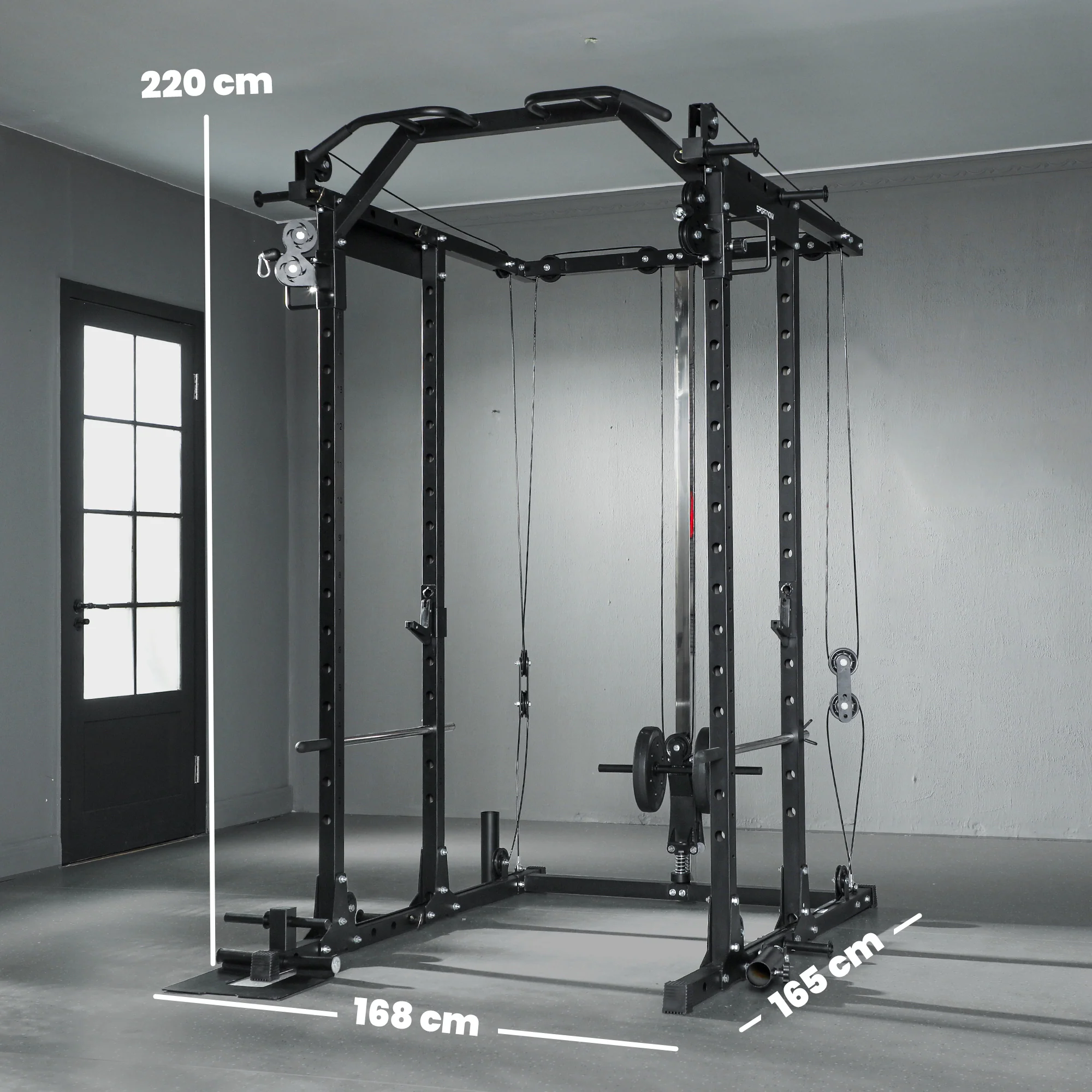 SPORTNOW Cable Crossover Machine, 300kg Multi Gym Cable Pulley System - Image 5