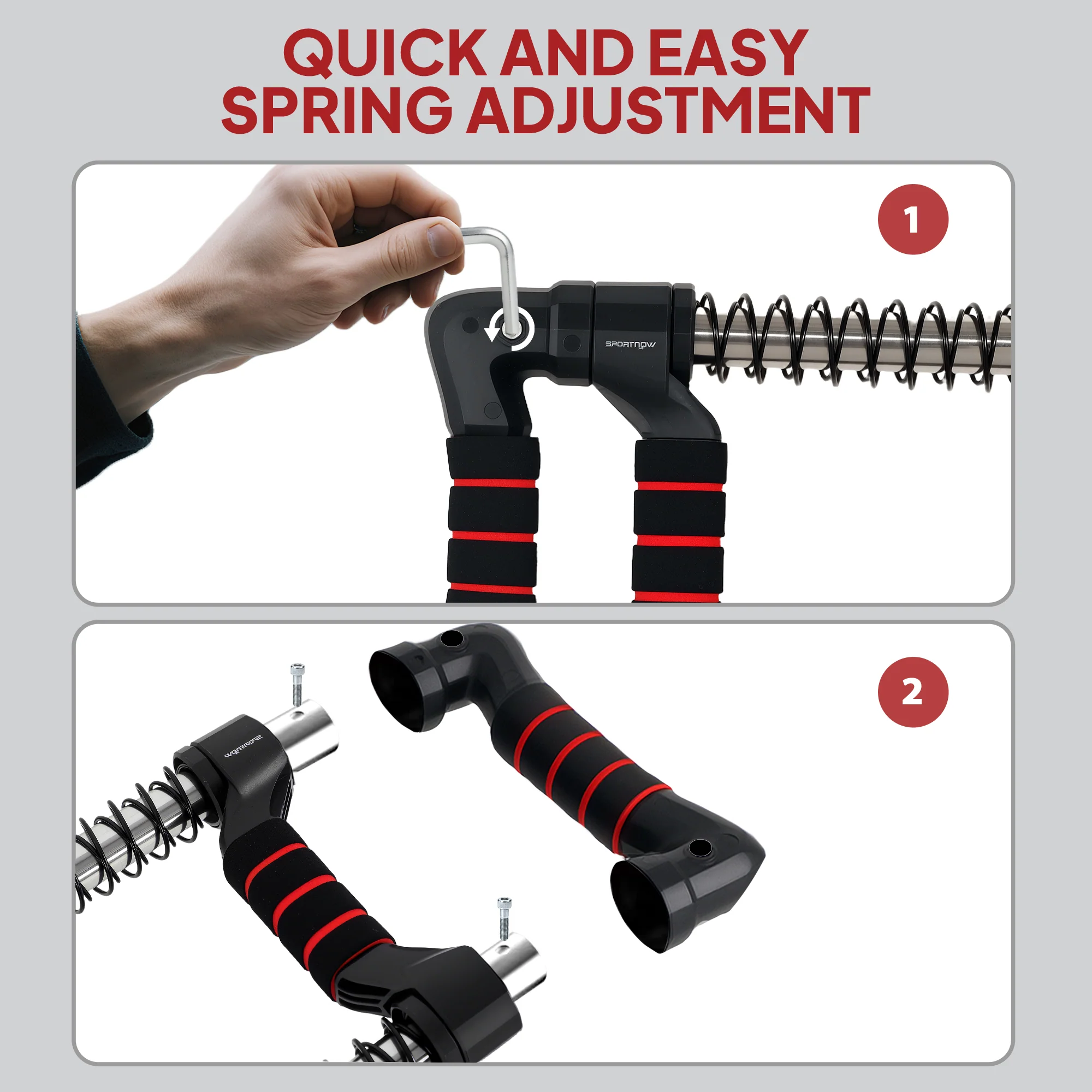 SPORTNOW Chest Expander With 10-50kg Adjustable Resistance For Men, Women - Image 7