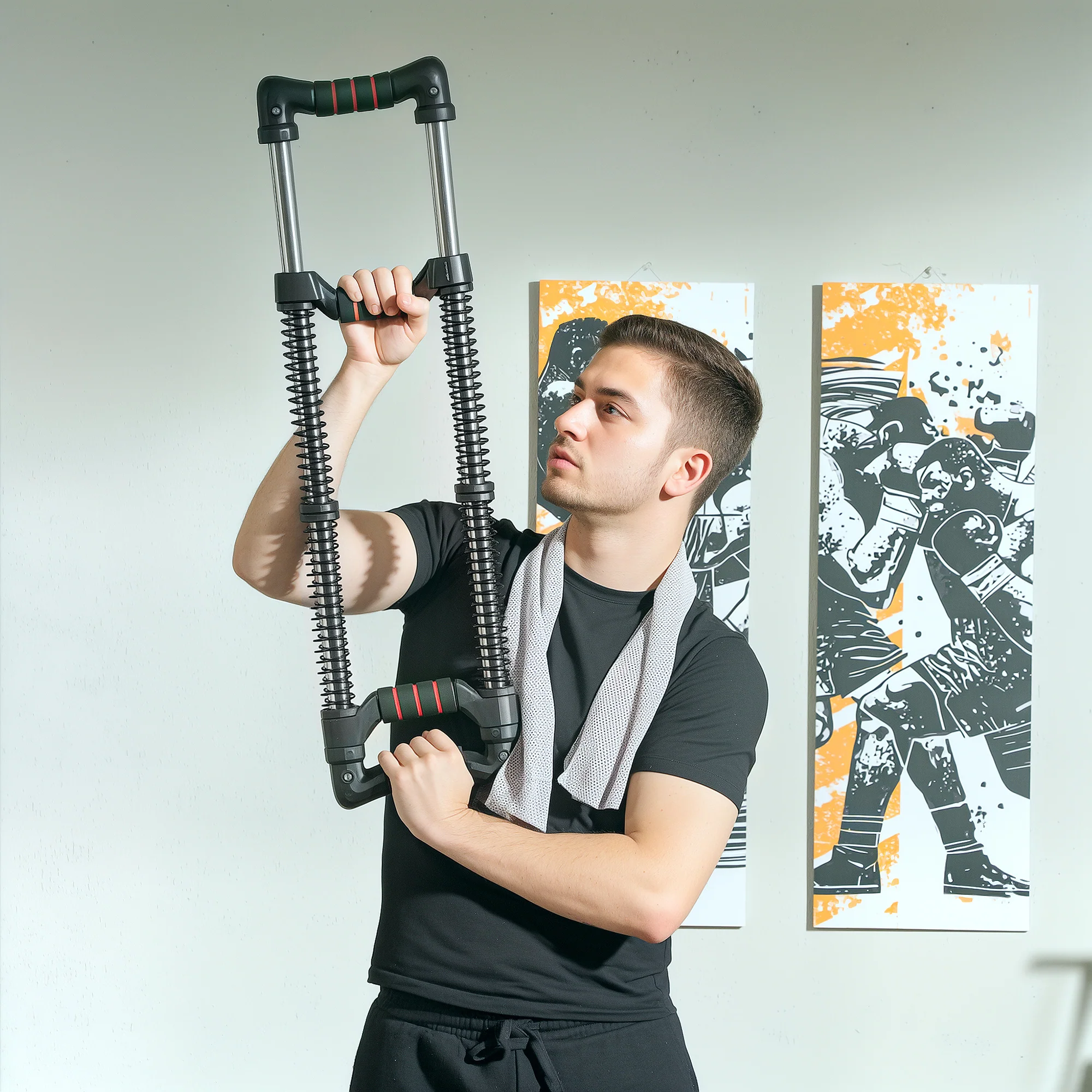 SPORTNOW Chest Expander With 10-50kg Adjustable Resistance For Men, Women - Image 9