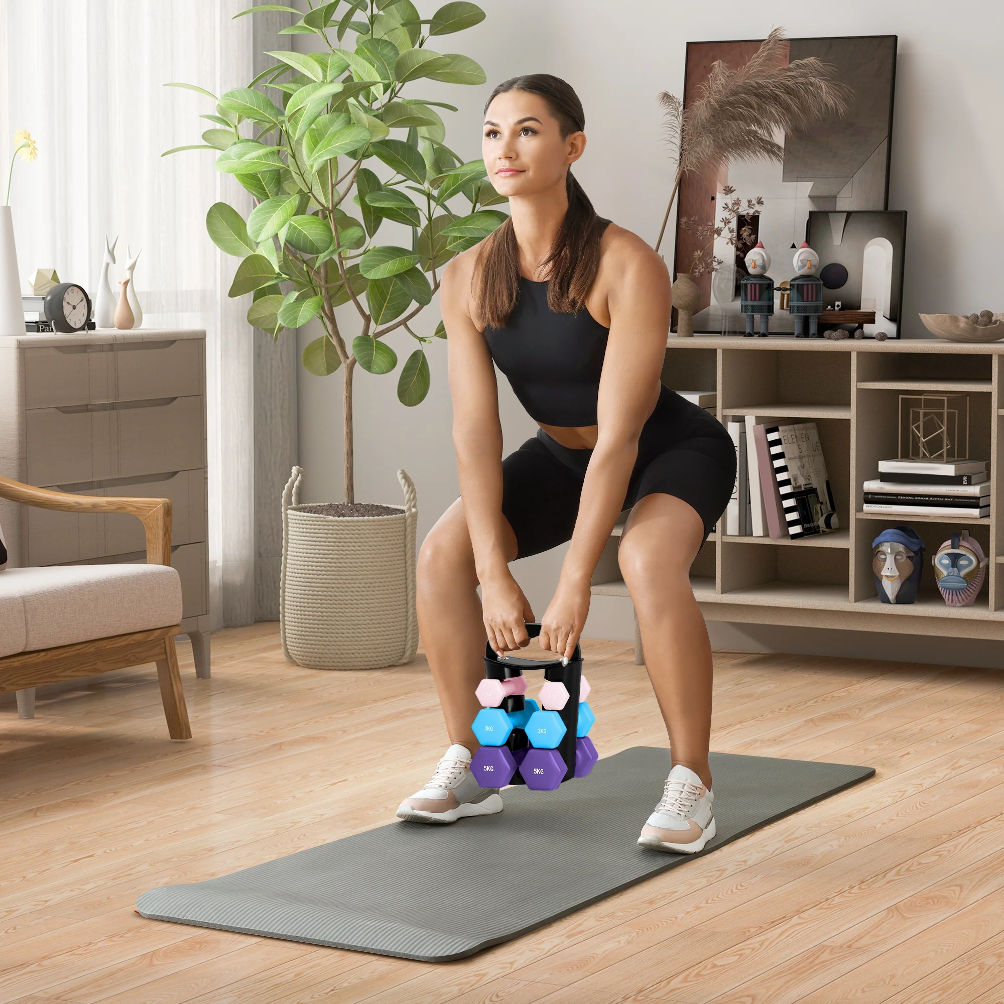 SPORTNOW Dumbbells Set With Storage Rack - Image 17
