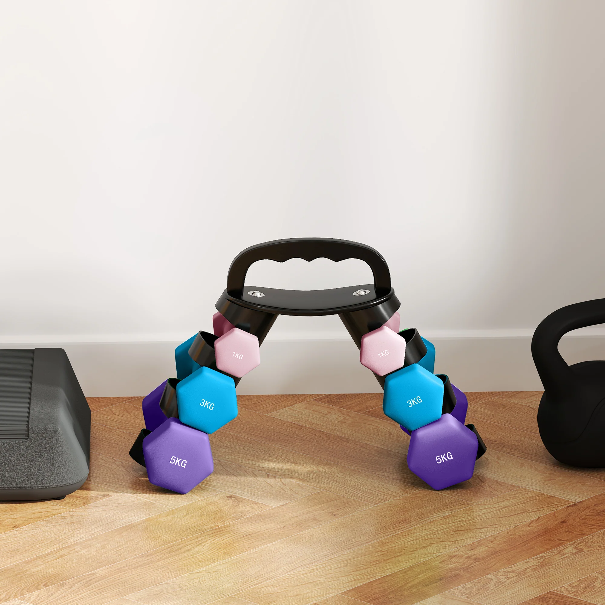 SPORTNOW Dumbbells Set With Storage Rack - Image 18