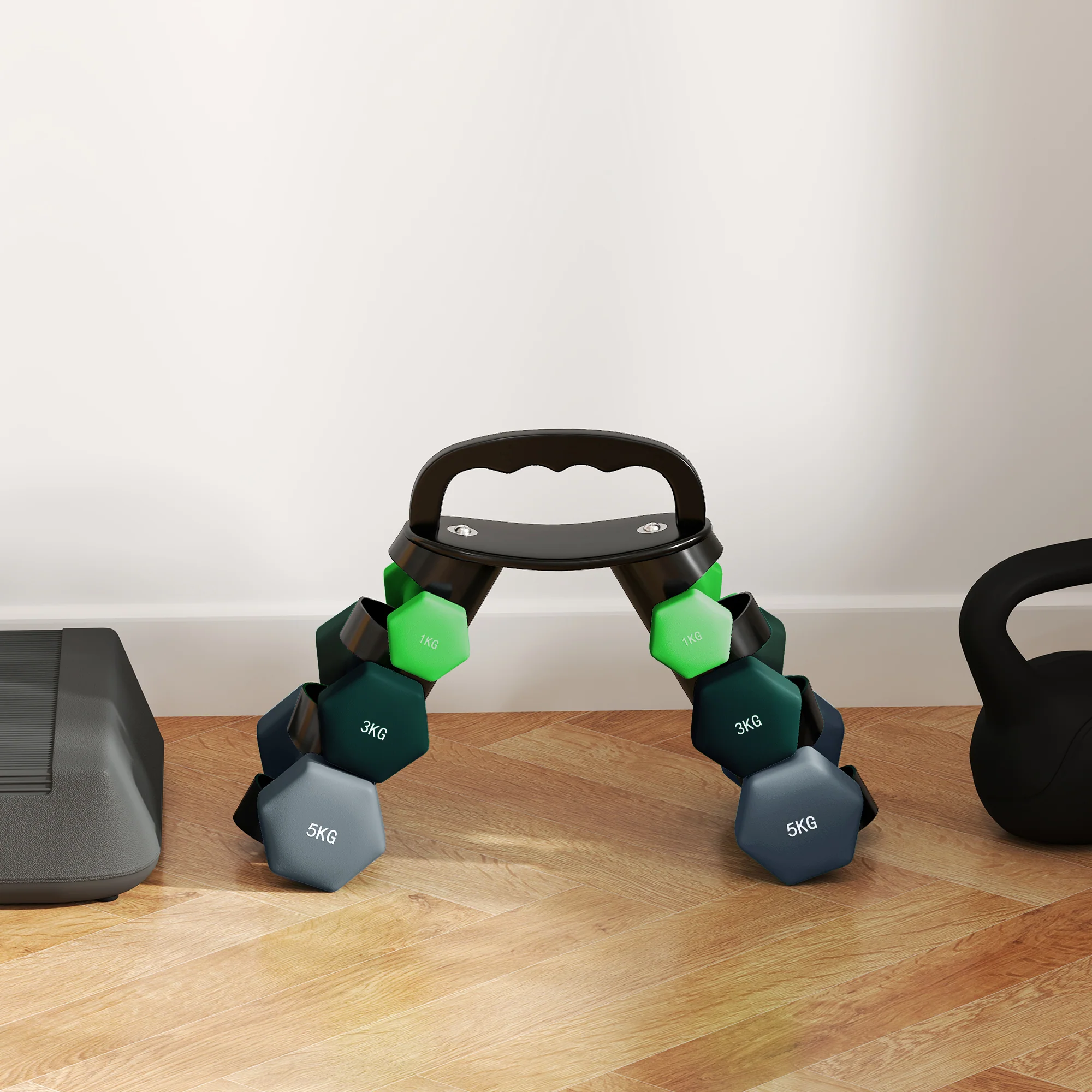 SPORTNOW Dumbbells Set With Storage Rack - Image 9