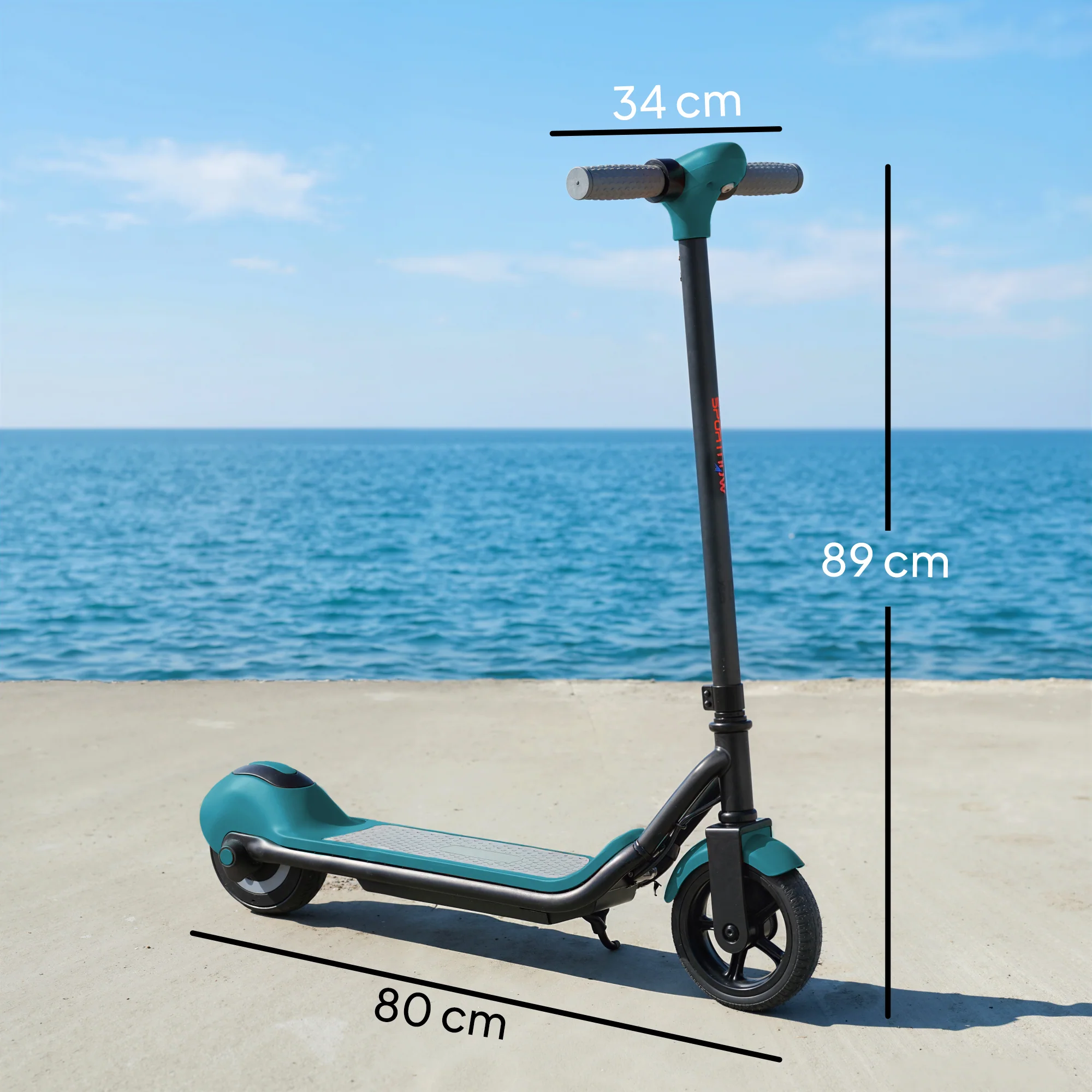SPORTNOW Electric Scooter, Lightweight E Scooter With LED Display, Green - Image 5