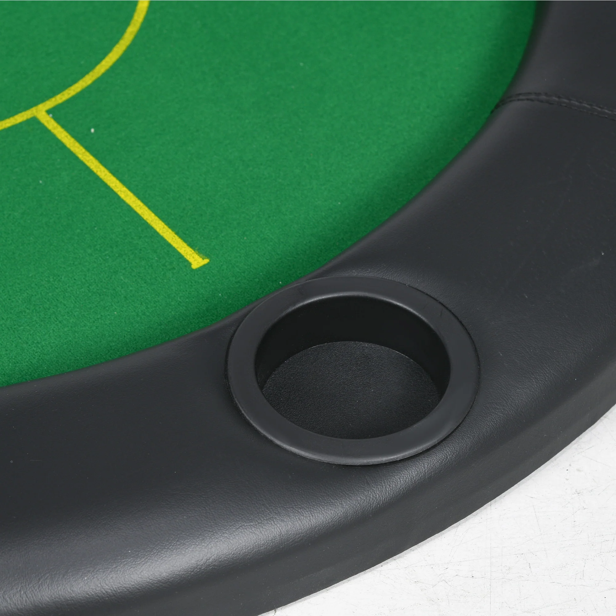 SPORTNOW Foldable Poker Mat, 10-Player Table Top With Cup Holders, Carry Bag - Image 8