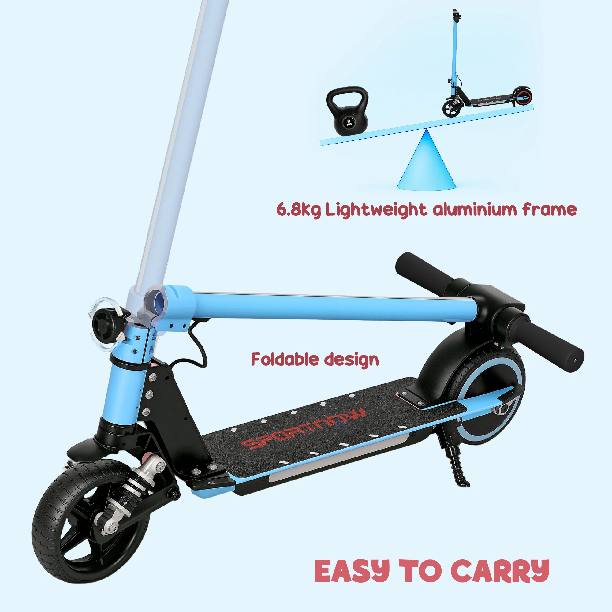 SPORTNOW Folding Electric Scooter W/ LED Lights And Display - Image 17