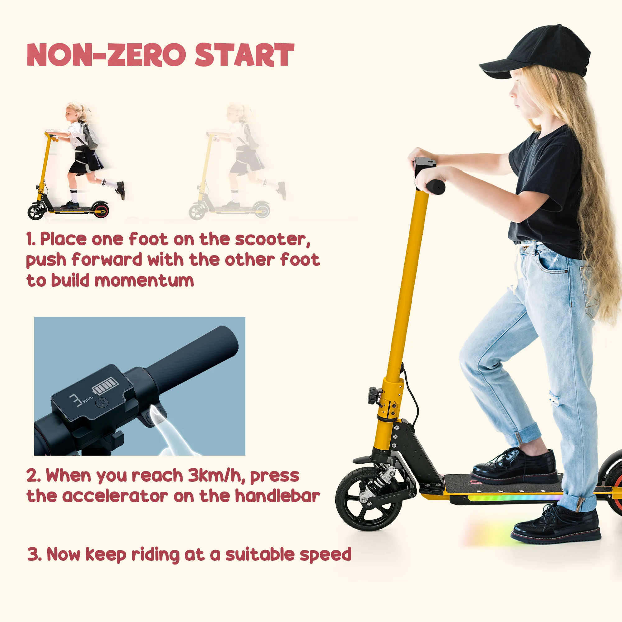 SPORTNOW Folding Electric Scooter W/ LED Lights And Display - Image 21