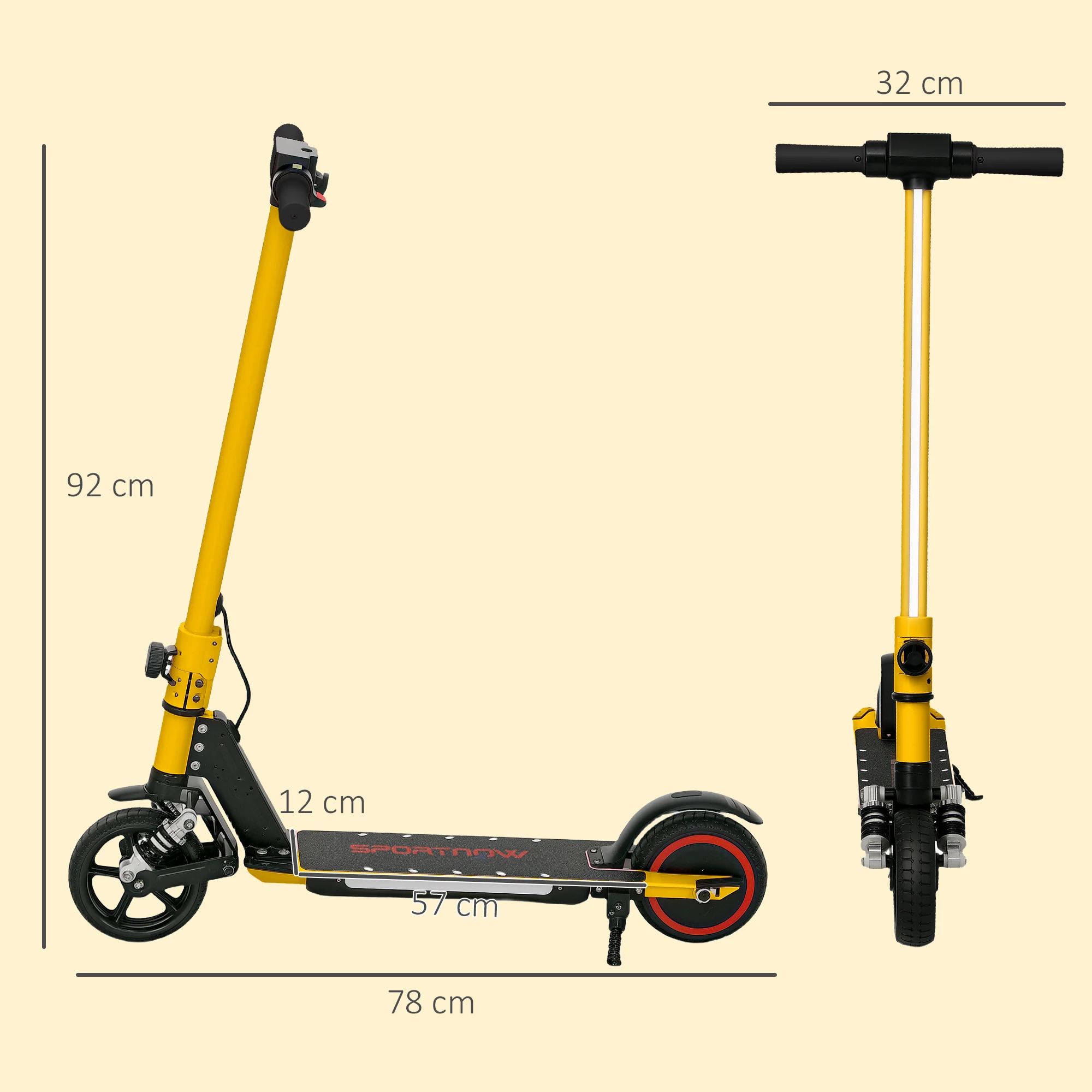 SPORTNOW Folding Electric Scooter W/ LED Lights And Display - Image 23