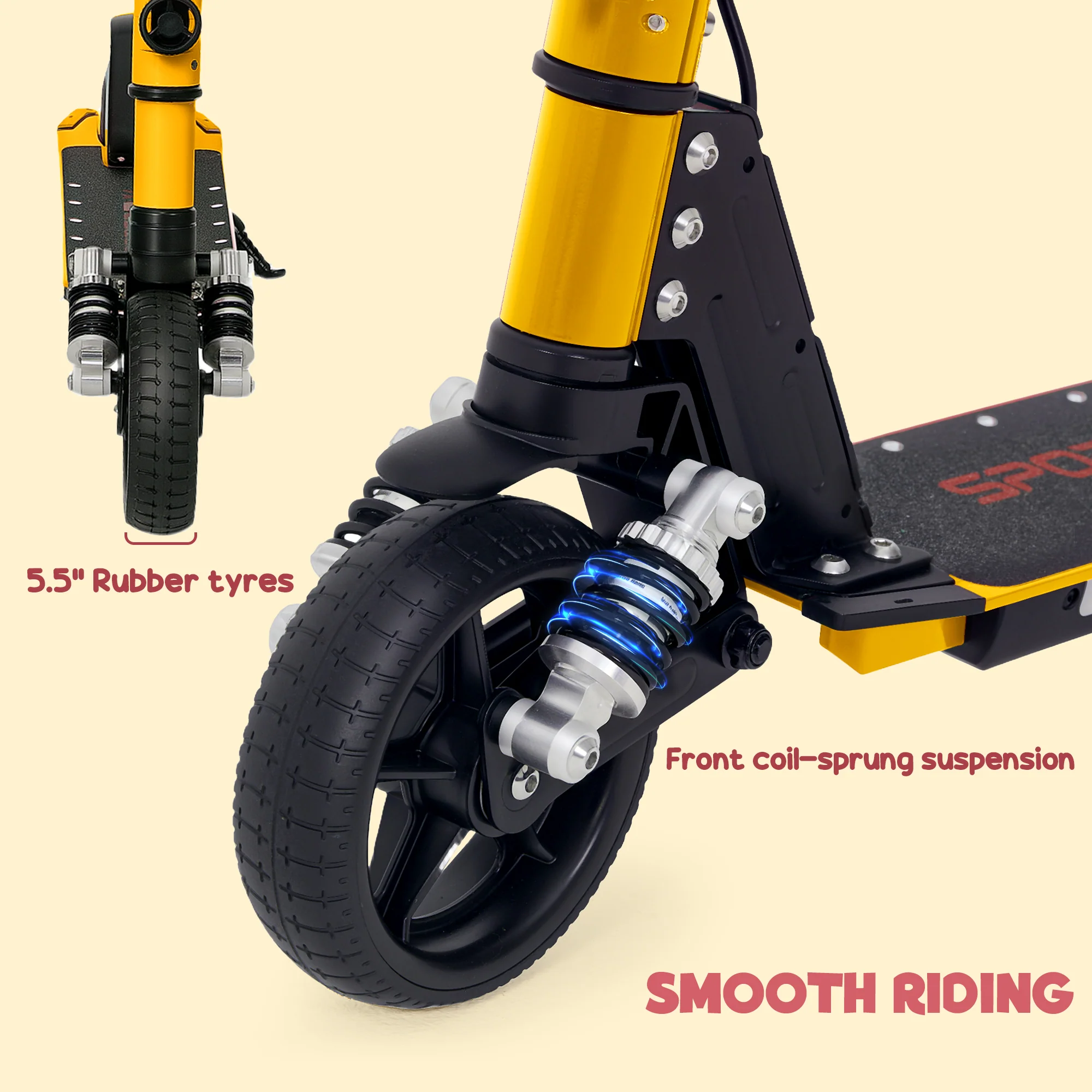 SPORTNOW Folding Electric Scooter W/ LED Lights And Display - Image 25