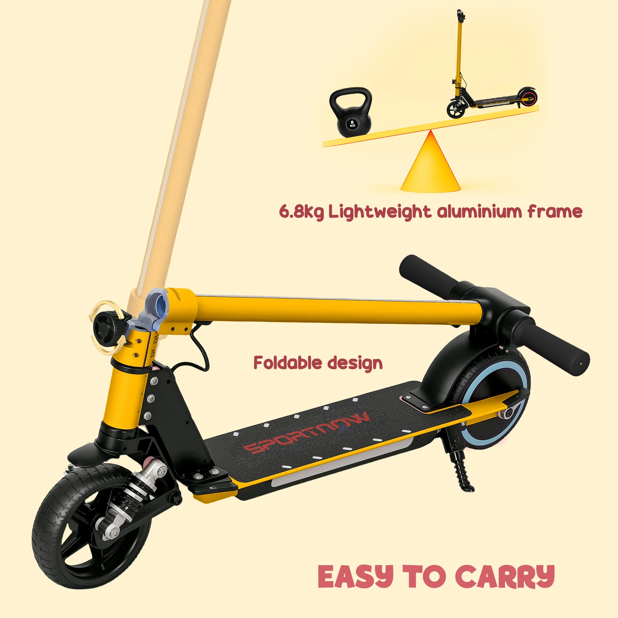 SPORTNOW Folding Electric Scooter W/ LED Lights And Display - Image 26