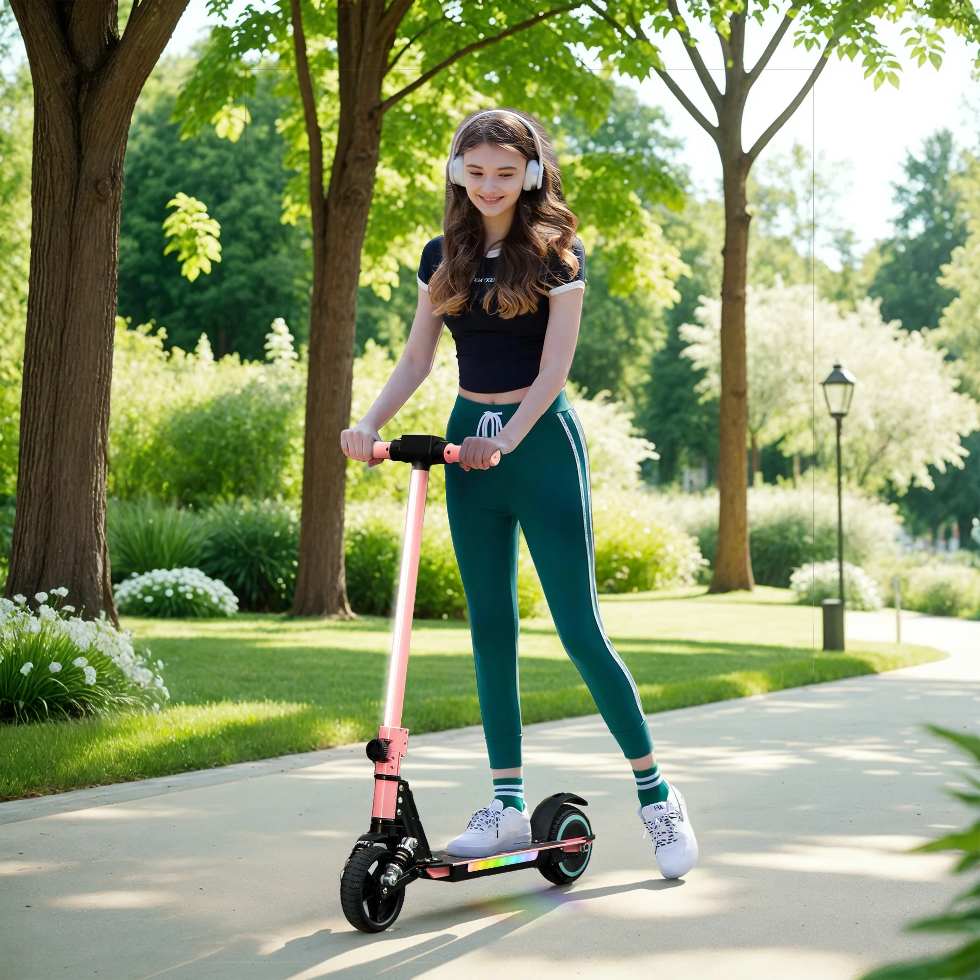 SPORTNOW Folding Electric Scooter W/ LED Lights And Display - Image 29