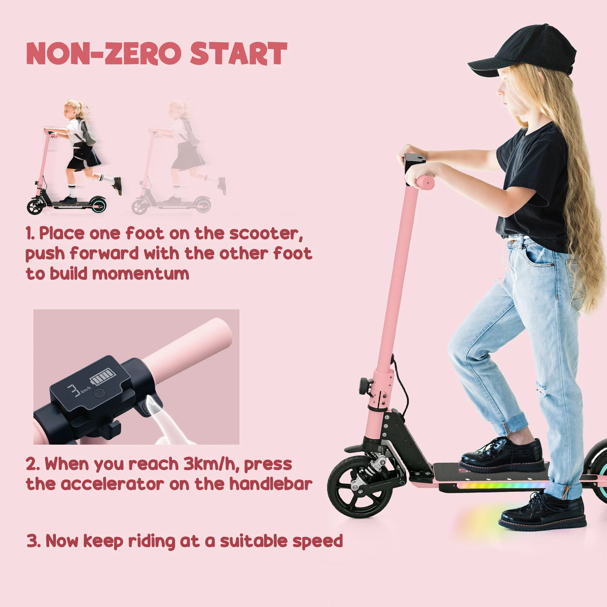 SPORTNOW Folding Electric Scooter W/ LED Lights And Display - Image 30