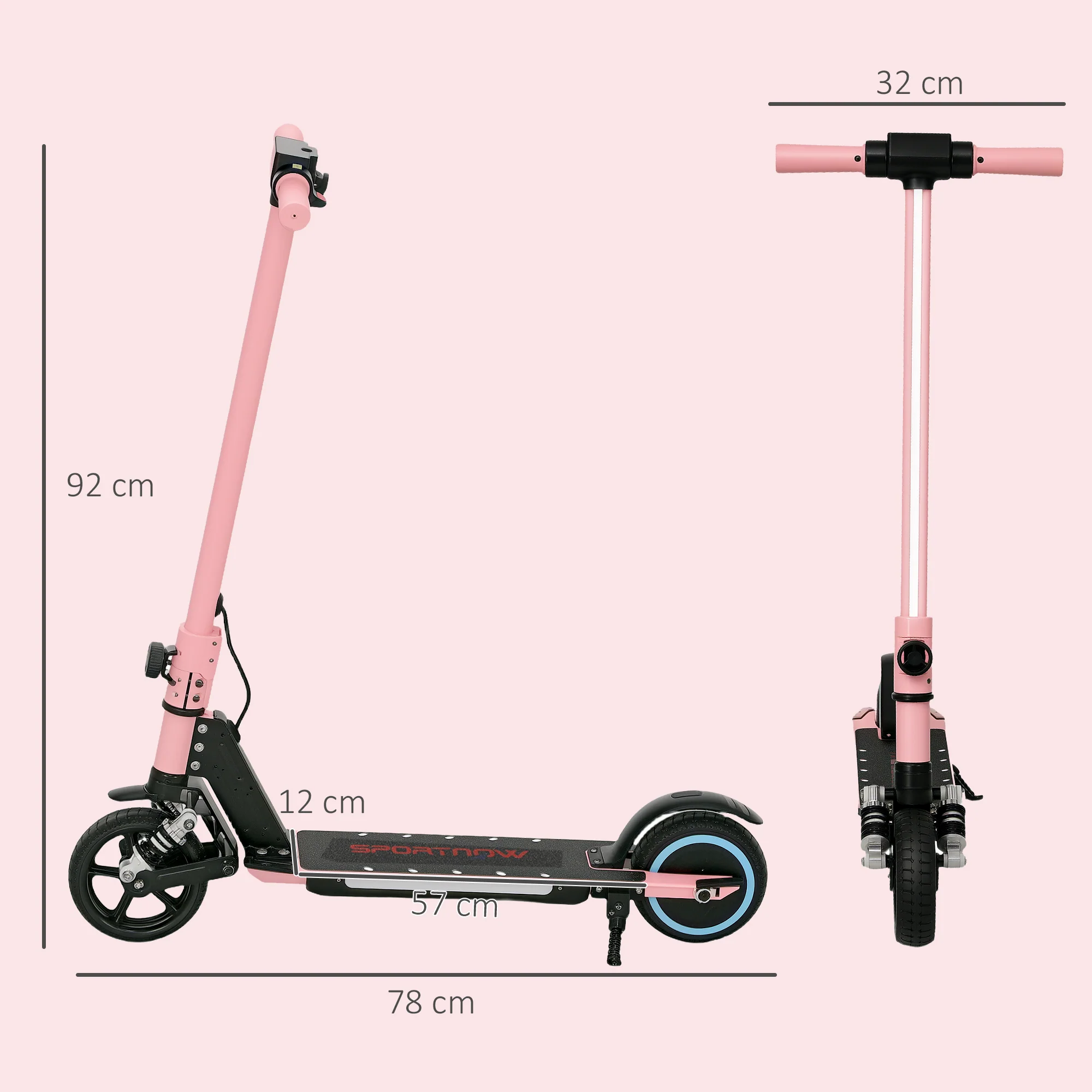 SPORTNOW Folding Electric Scooter W/ LED Lights And Display - Image 32