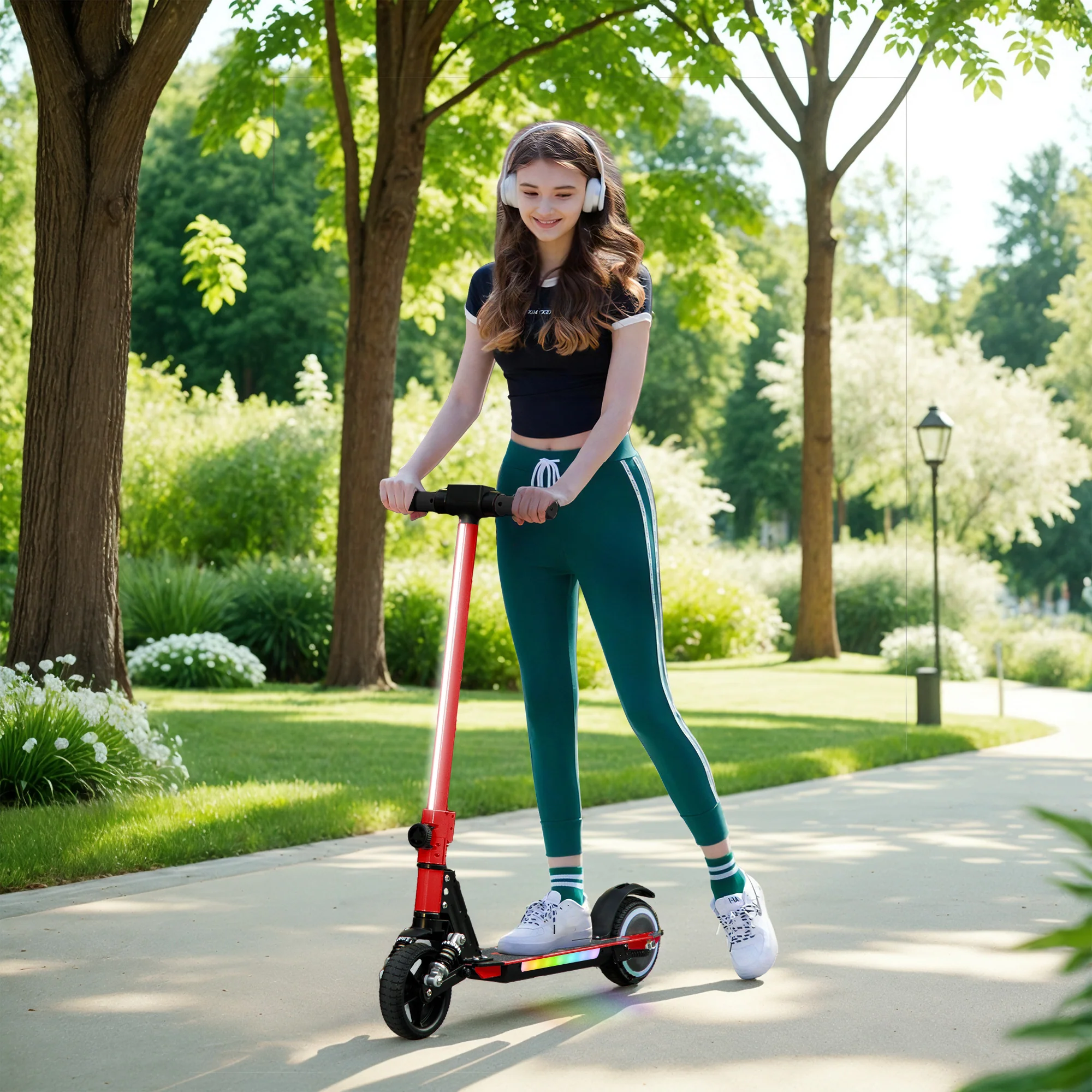 SPORTNOW Folding Electric Scooter W/ LED Lights And Display - Image 38