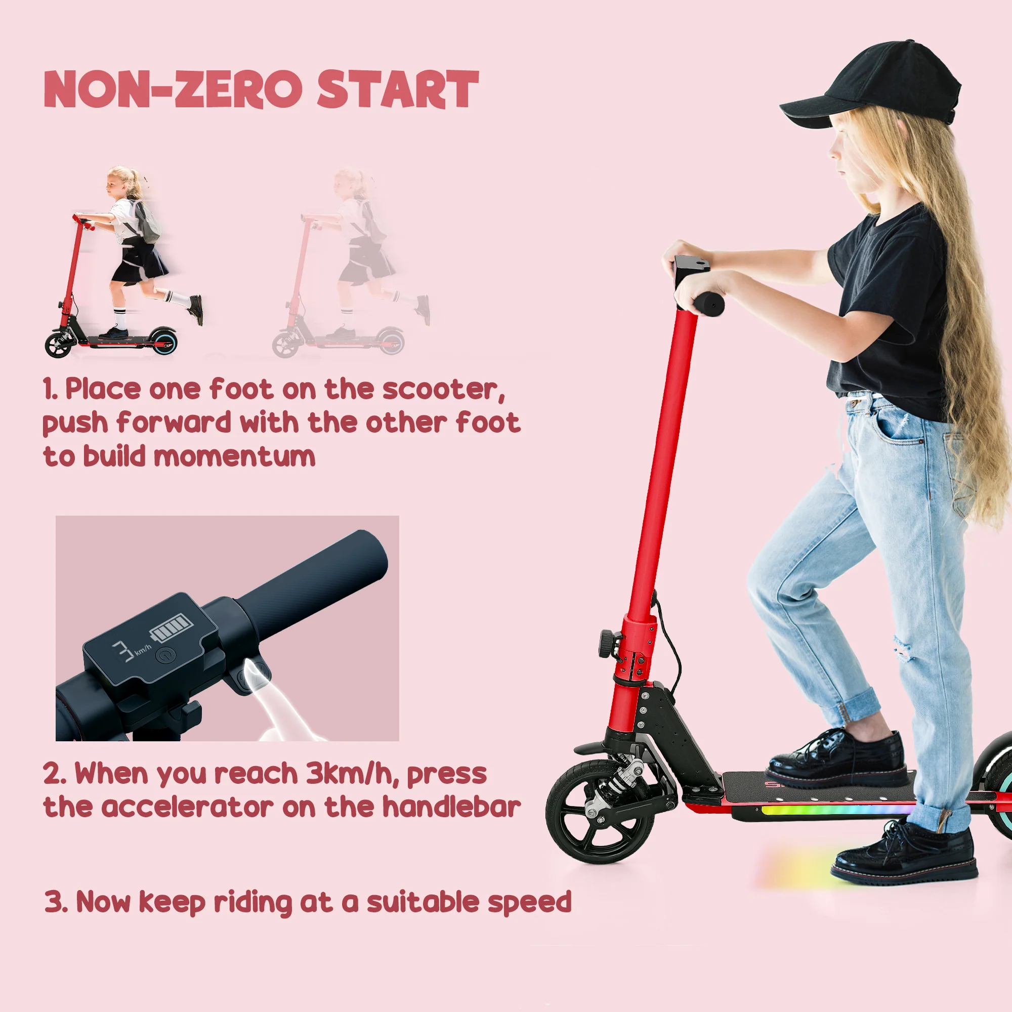 SPORTNOW Folding Electric Scooter W/ LED Lights And Display - Image 39