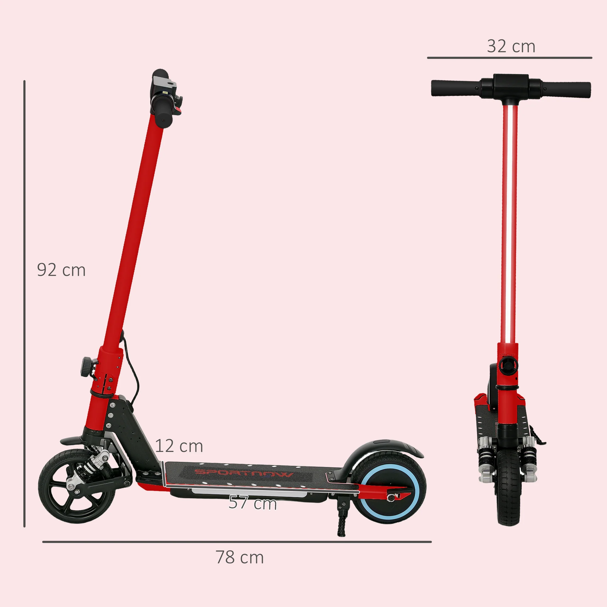 SPORTNOW Folding Electric Scooter W/ LED Lights And Display - Image 41