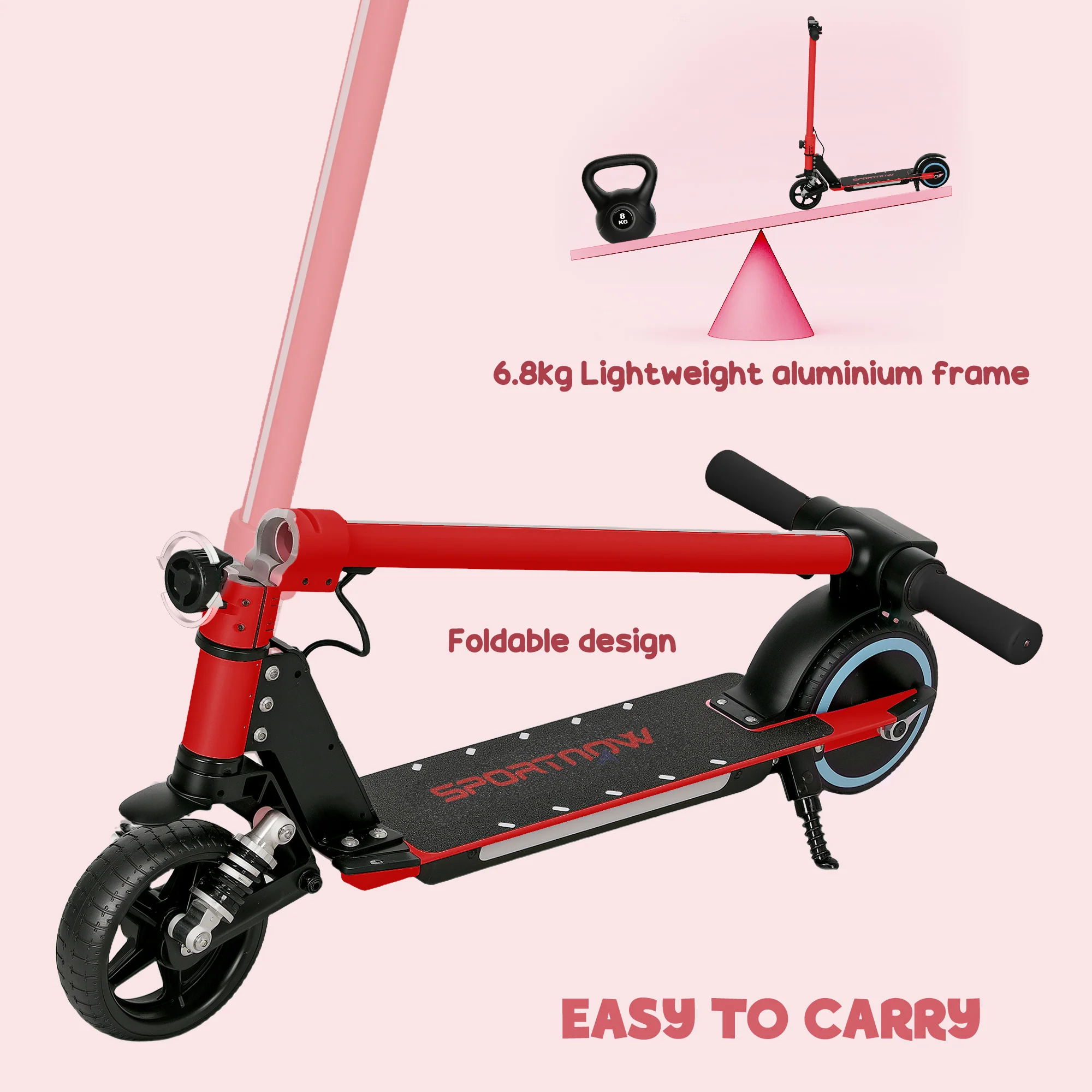 SPORTNOW Folding Electric Scooter W/ LED Lights And Display - Image 44