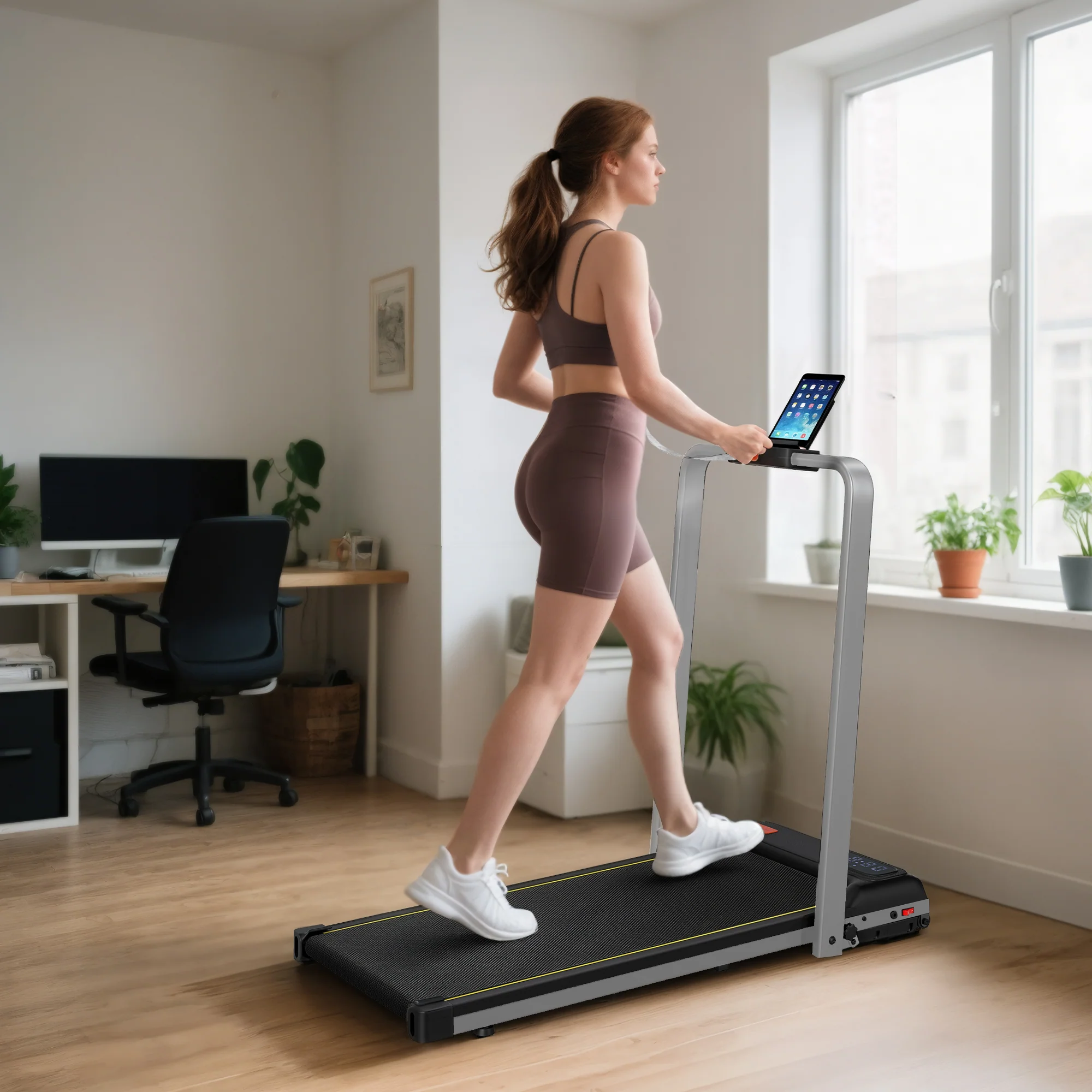 SPORTNOW Folding Treadmill Under Desk Walking Pad With Incline - Image 11