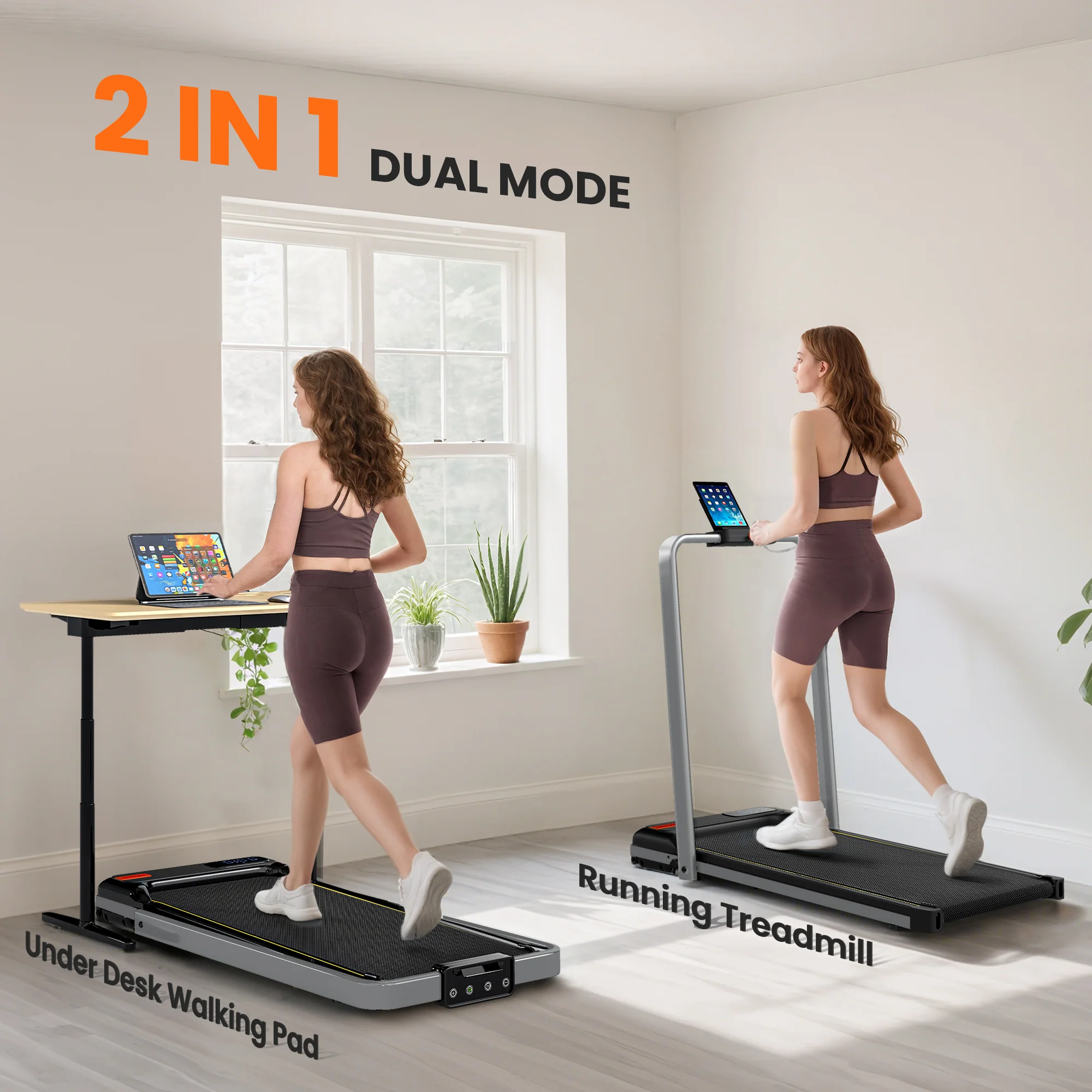 SPORTNOW Folding Treadmill Under Desk Walking Pad With Incline - Image 13