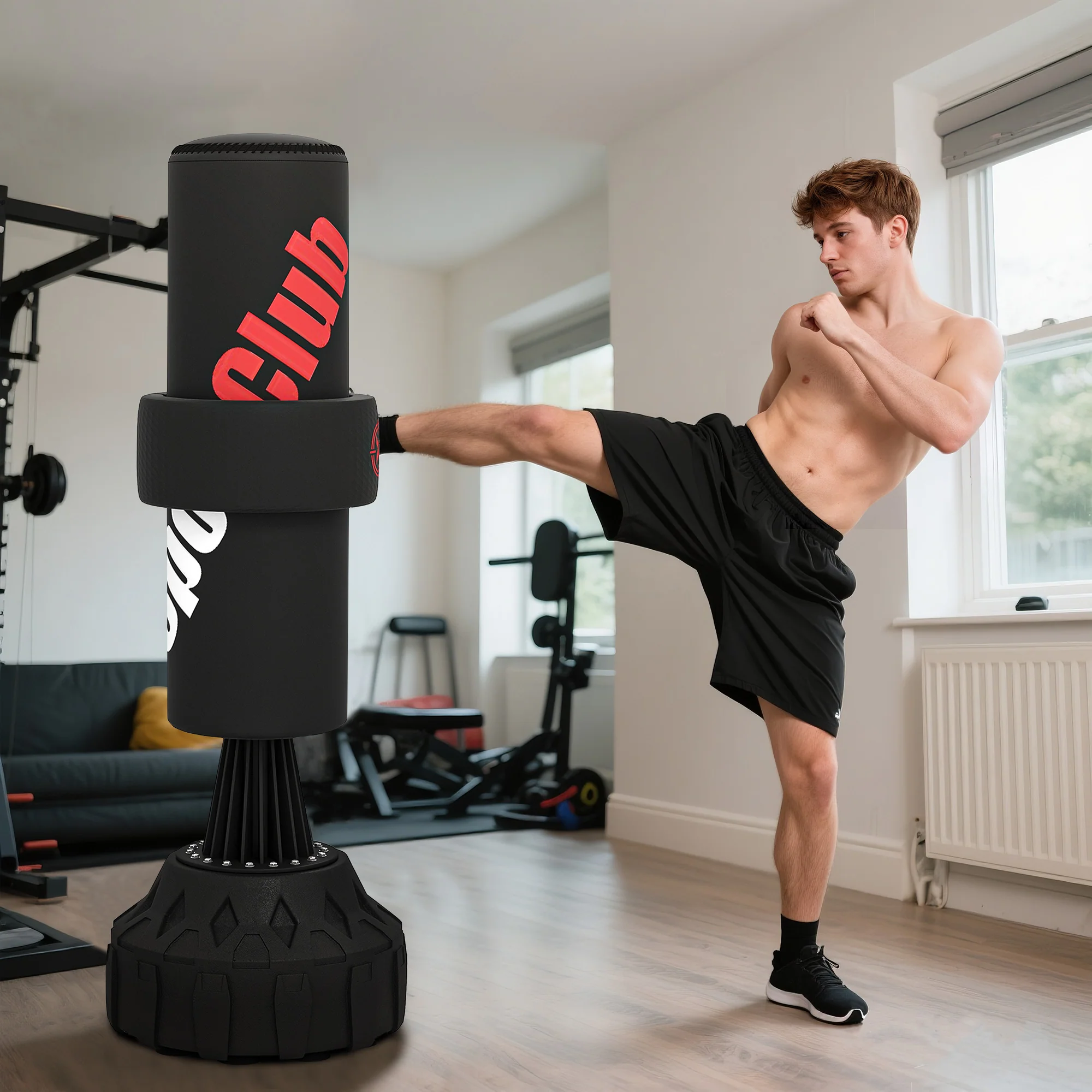 SPORTNOW Freestanding Punching Bag, 175cm Boxing Bag with Stand, Hand Wrap - Image 7